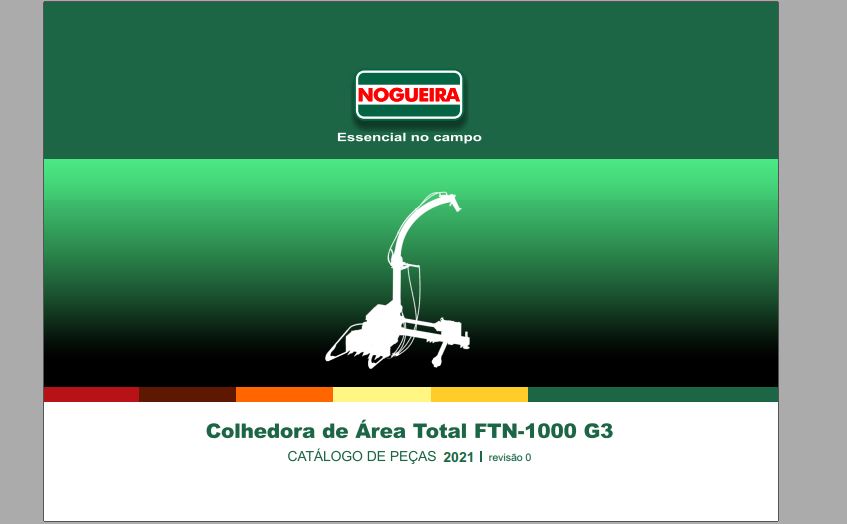 CATALOGO DE PEÇAS PDF COLHEDORA DE ÁREA FTN 1000 G3 - NOGUEIRA