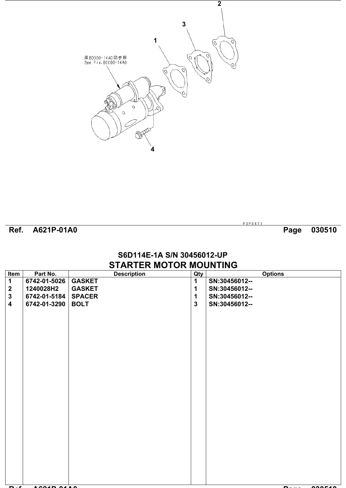 Catálogo de Peças Komatsu D65PX-12 — vista explodida de peças (página interna do PDF)