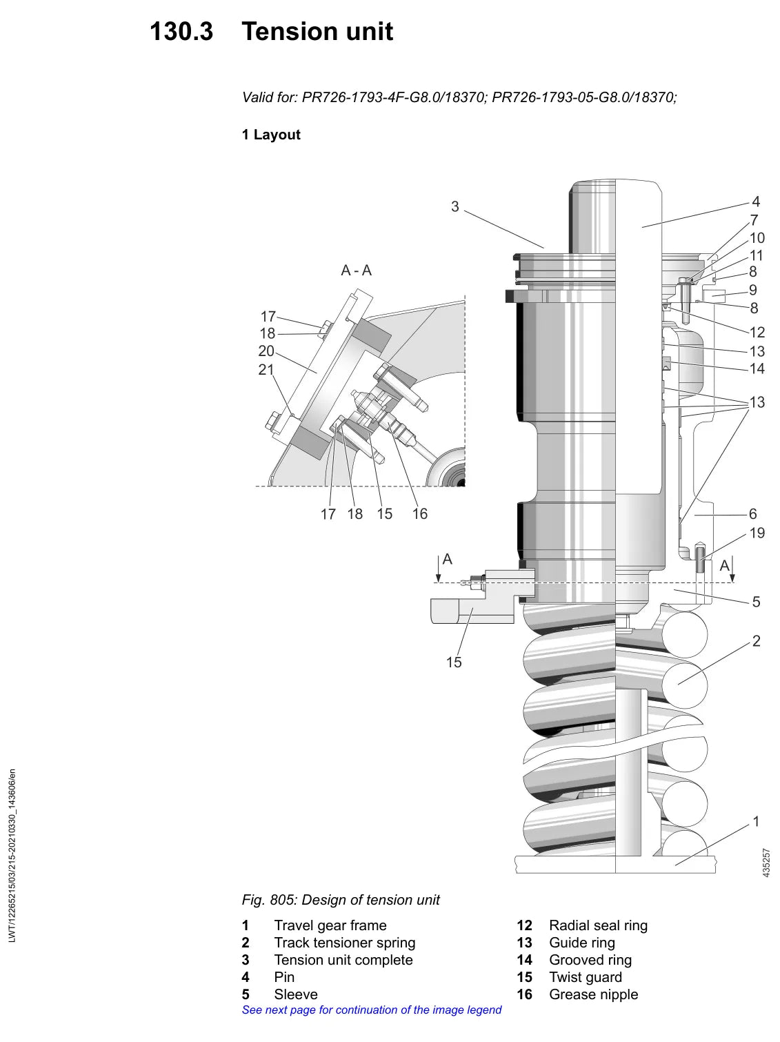 Manual de Serviço Liebherr PR 726 1793 — figura técnica 4