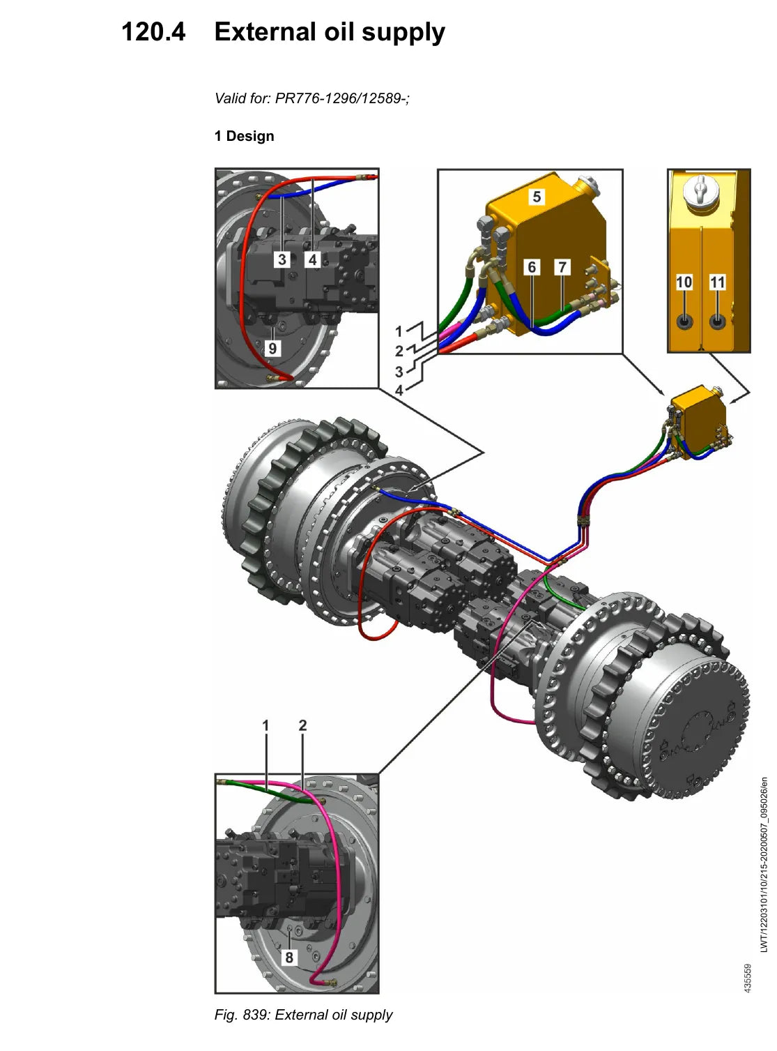 Manual de Serviço Liebherr PR 776 1296 — figura técnica 4