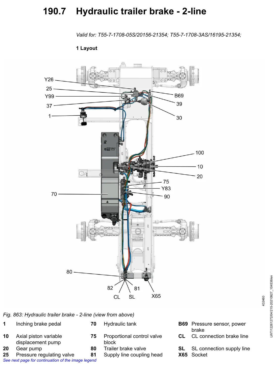 Manual de Serviço Liebherr T 55-7 1708 — figura técnica 3