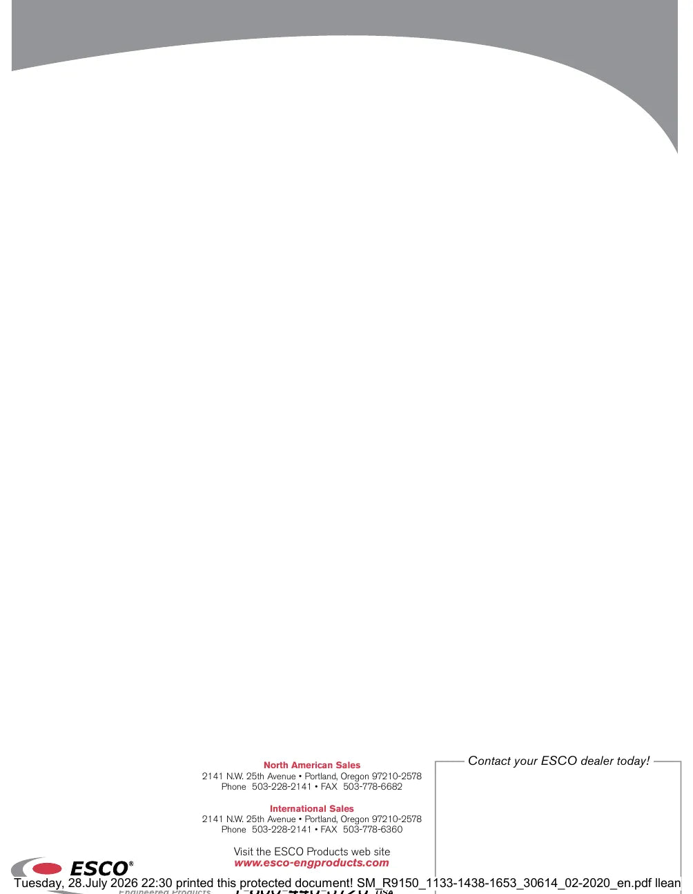 Manual de Serviço Liebherr R9150 / R9150B — tabela/esquema técnico (página interna do PDF)