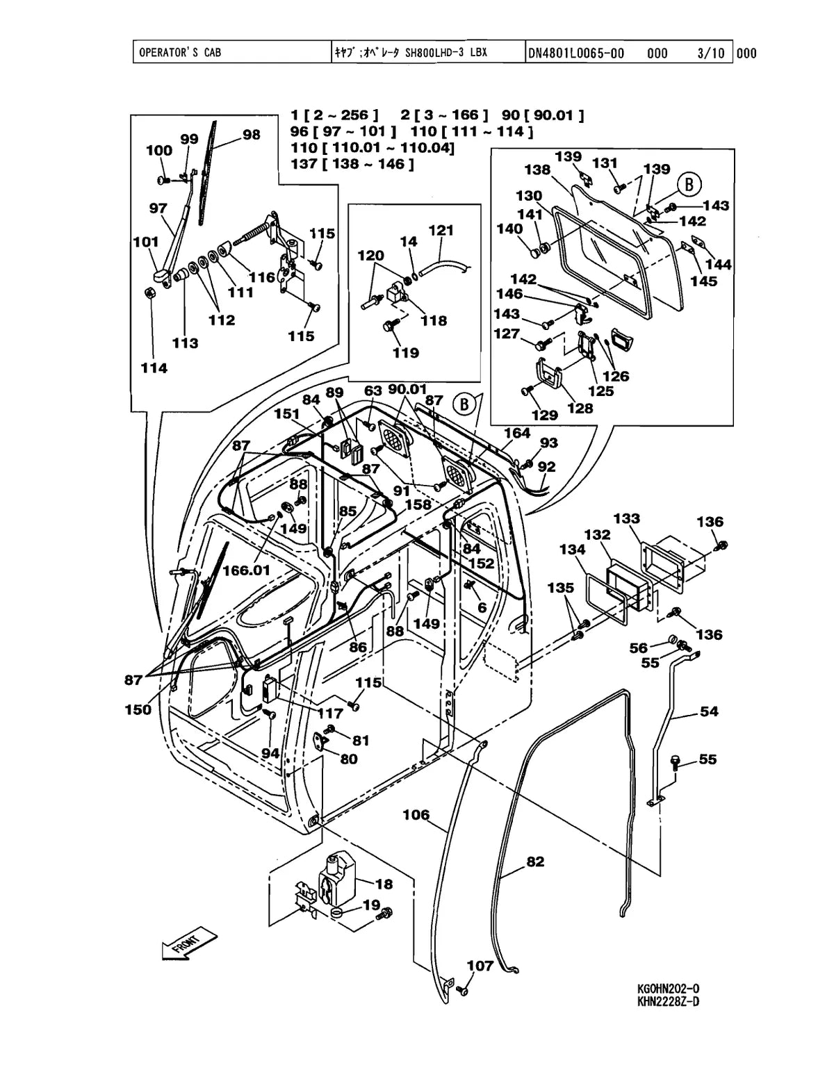 Link Belt 800LX Tier Iii — equipamento, vista explodida 3