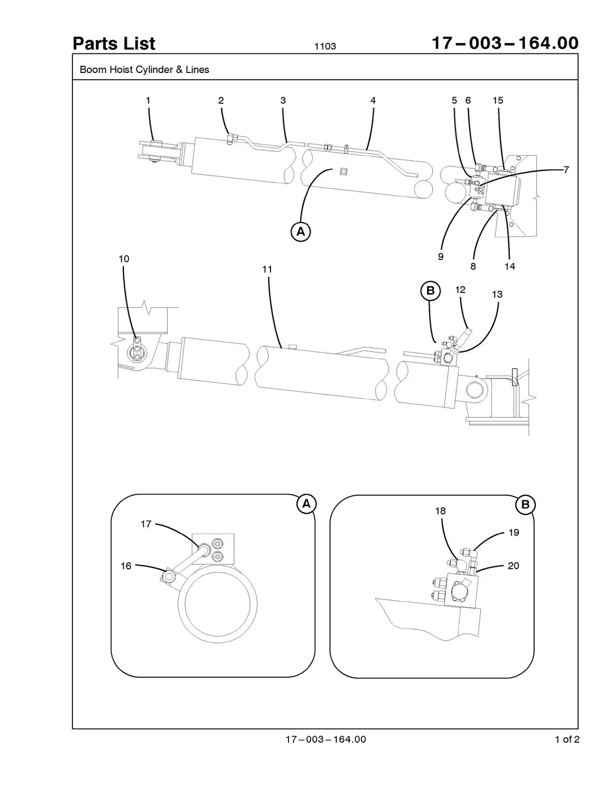 Link Belt HTC86100 — equipamento, vista explodida 3