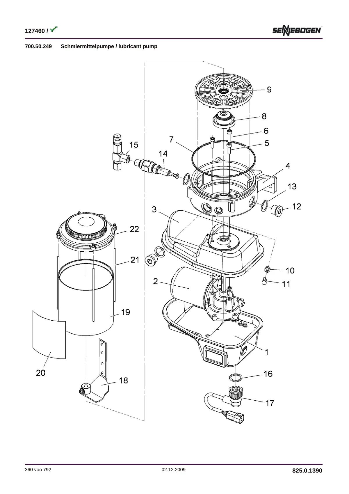 Sennebogen Manipulador de Materiais 825 — manipulador, vista explodida 3