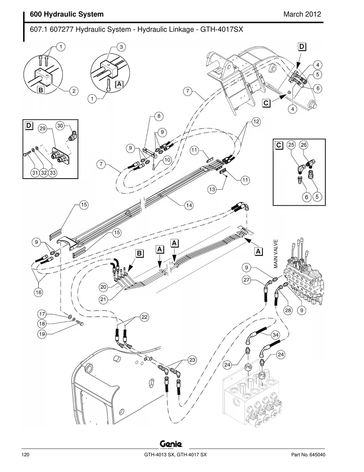 Genie Manipulador Telescopico GTH 4013 SX — manipulador, vista explodida 4
