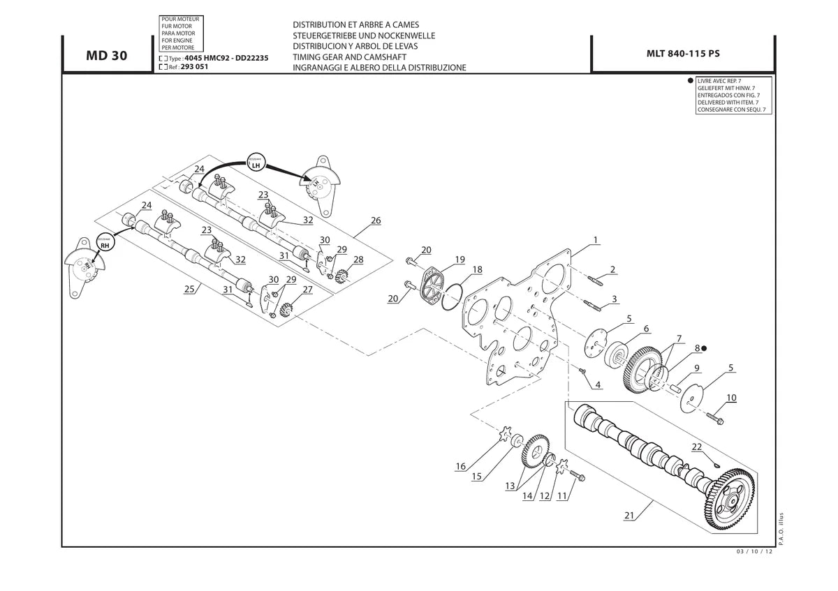 Manitou Manipulador Telescopico MLT 840 115 PS, MLT 840 137 PS, MLT 1040 137 PS — manipulador, vista explodida 2