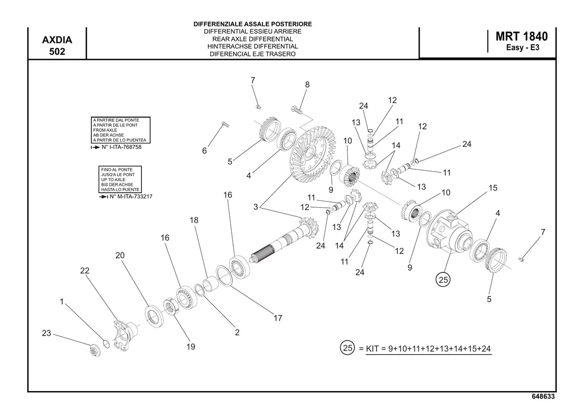Manitou Manipulador Telescopico MRT 1840 — manipulador, vista explodida 3