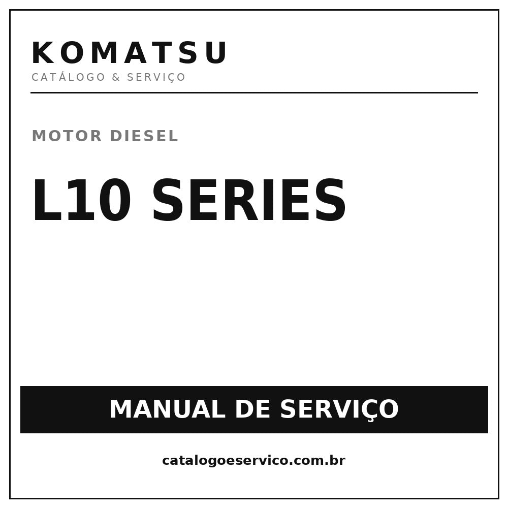 Manuais De Serviço KOMATSU - L10 SERIES ENGINE