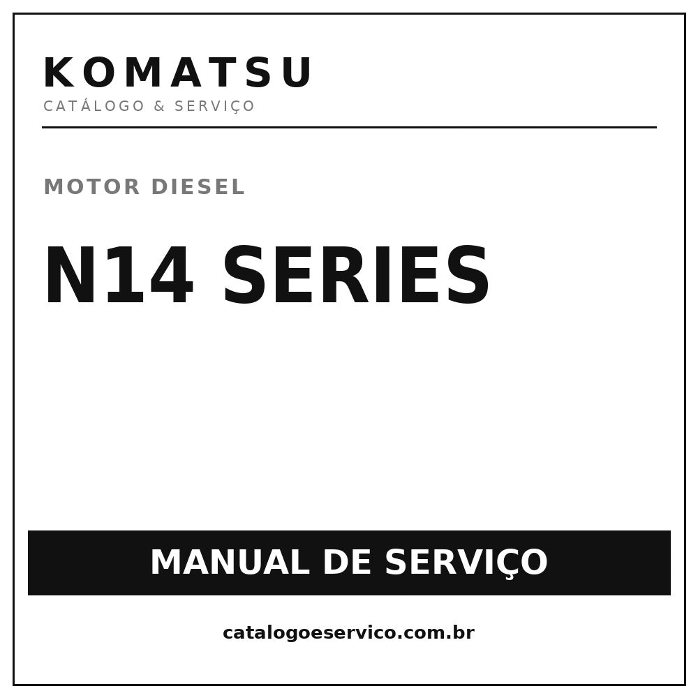 Manuais De Serviço KOMATSU - N14 ENGINES