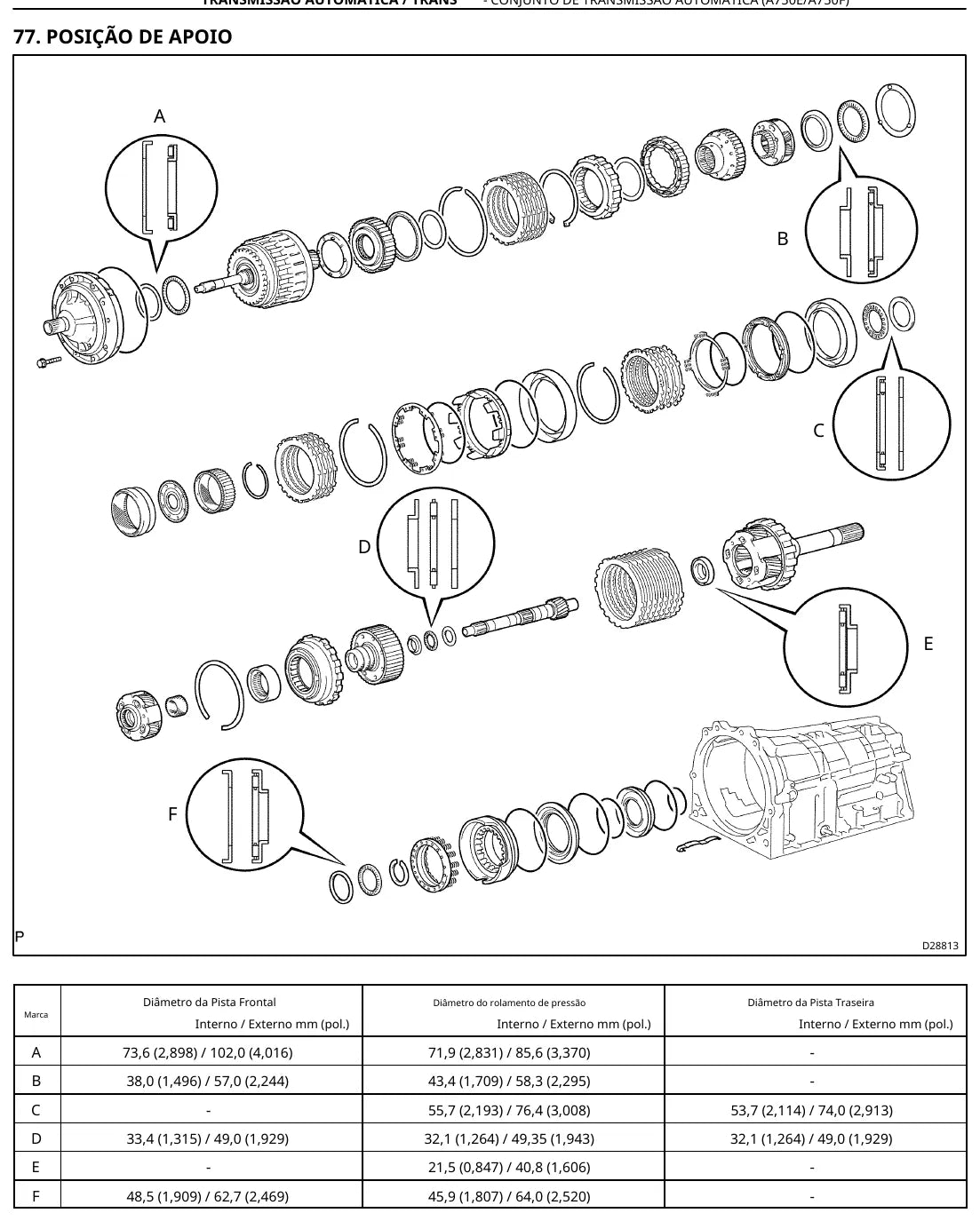 Manual de Reparação Câmbio Automático Toyota A750E A750F — página interna 2 do PDF (Manual de Reparação)