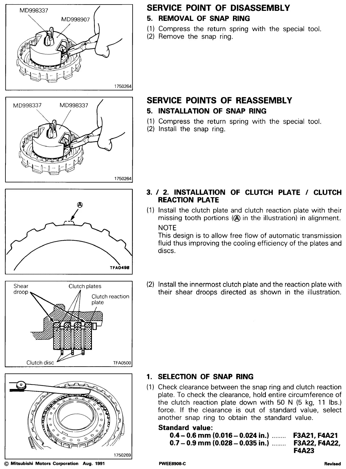 Manual de Serviço Câmbio Automático Mitsubishi F3A21 F3A22 F4A21 F4A22 F4A23 (Inglês) — página interna 2 do PDF (Manual de Serviço)