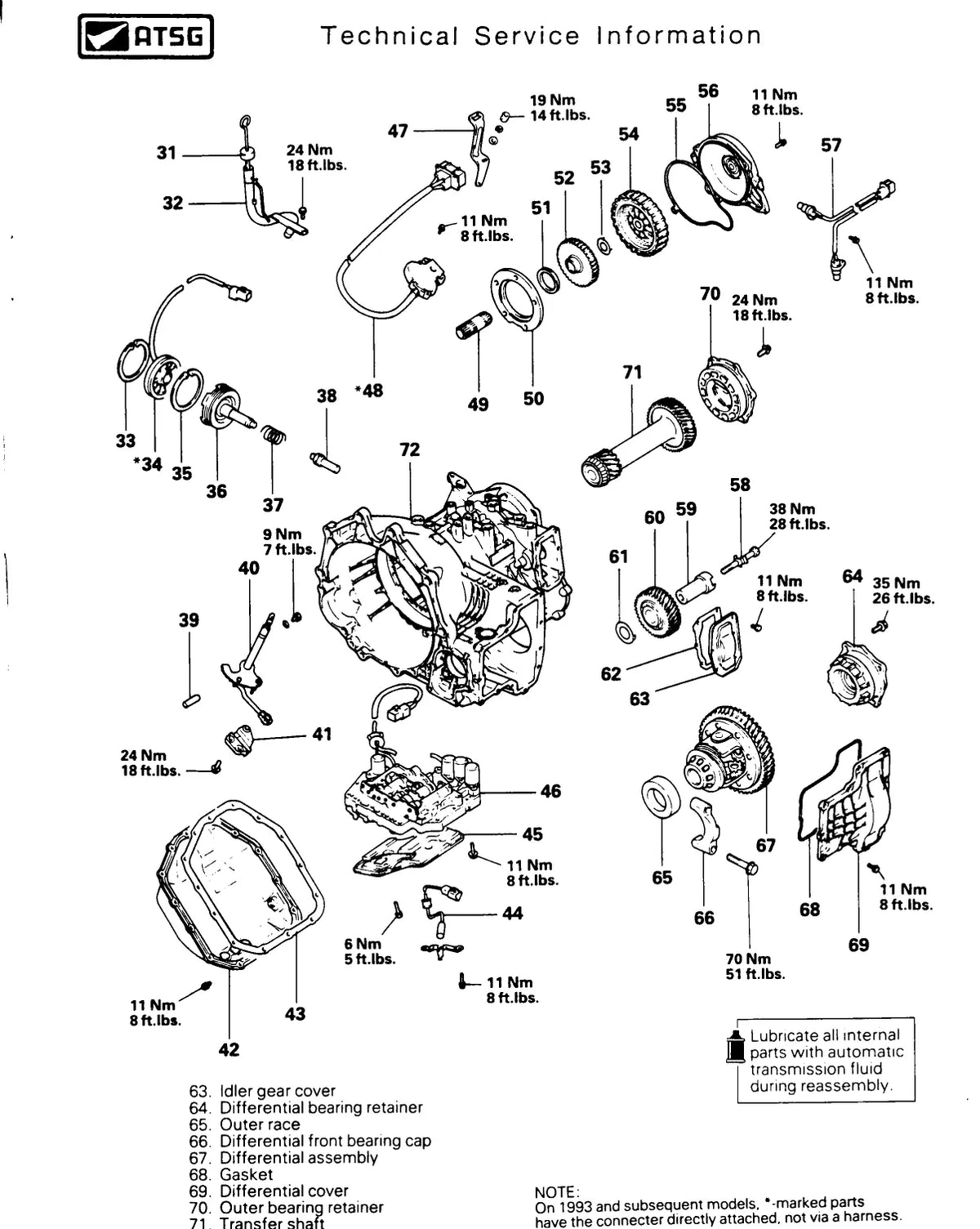 Mitsubishi / Hyundai — publicado por ATSG F4A3 / W4A3 — figura técnica 2