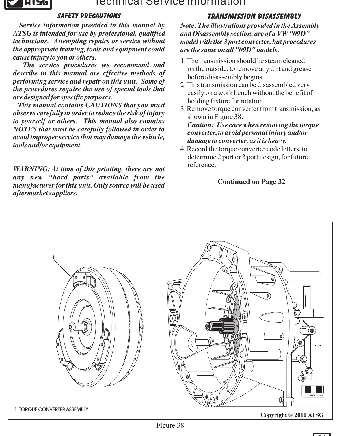 Aisin TR60SN — figura técnica 1