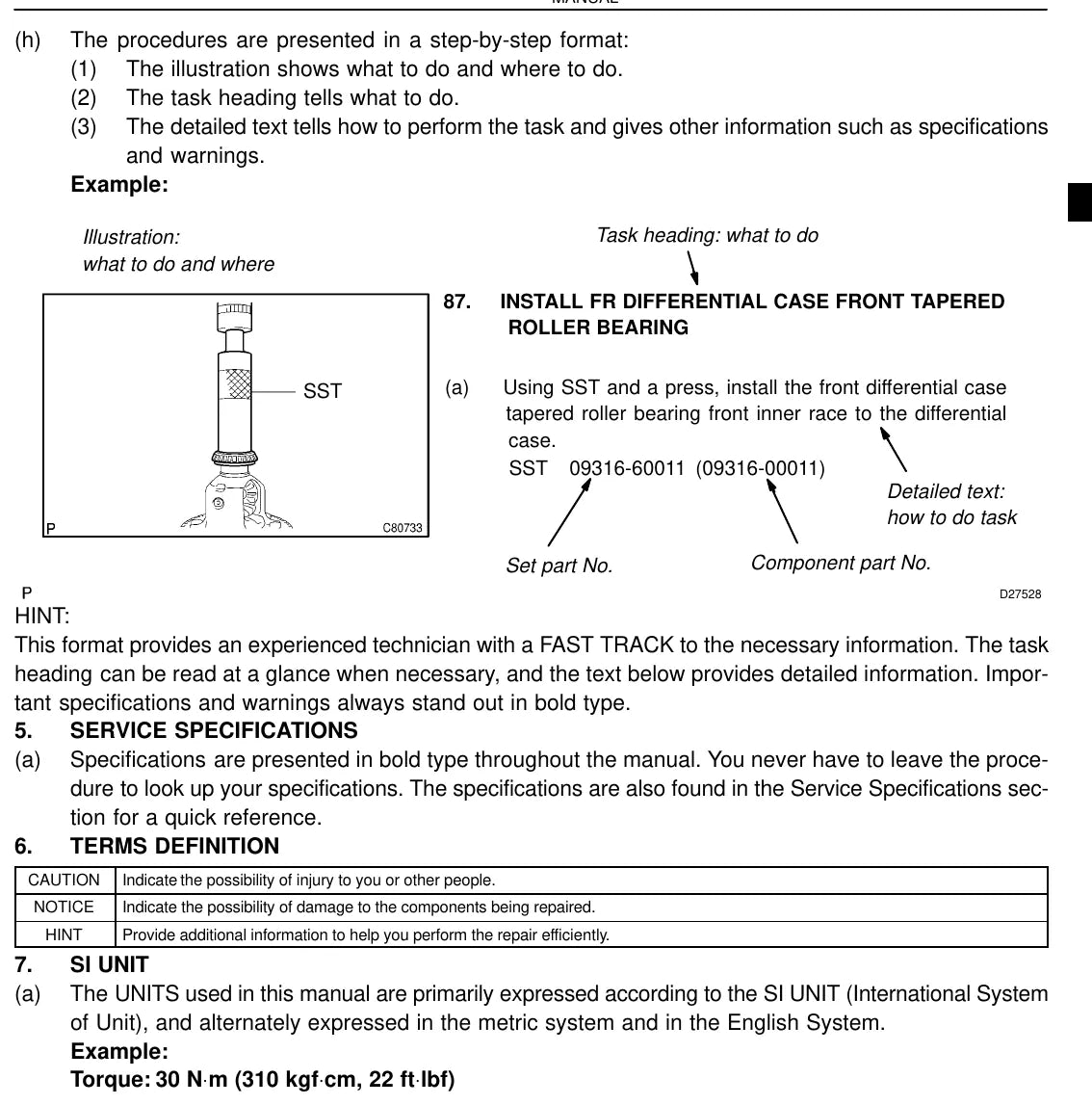 Manual de Reparação Câmbio Automático Toyota U341F 4WD (Inglês) — página interna 1 do PDF (Manual de Reparação)