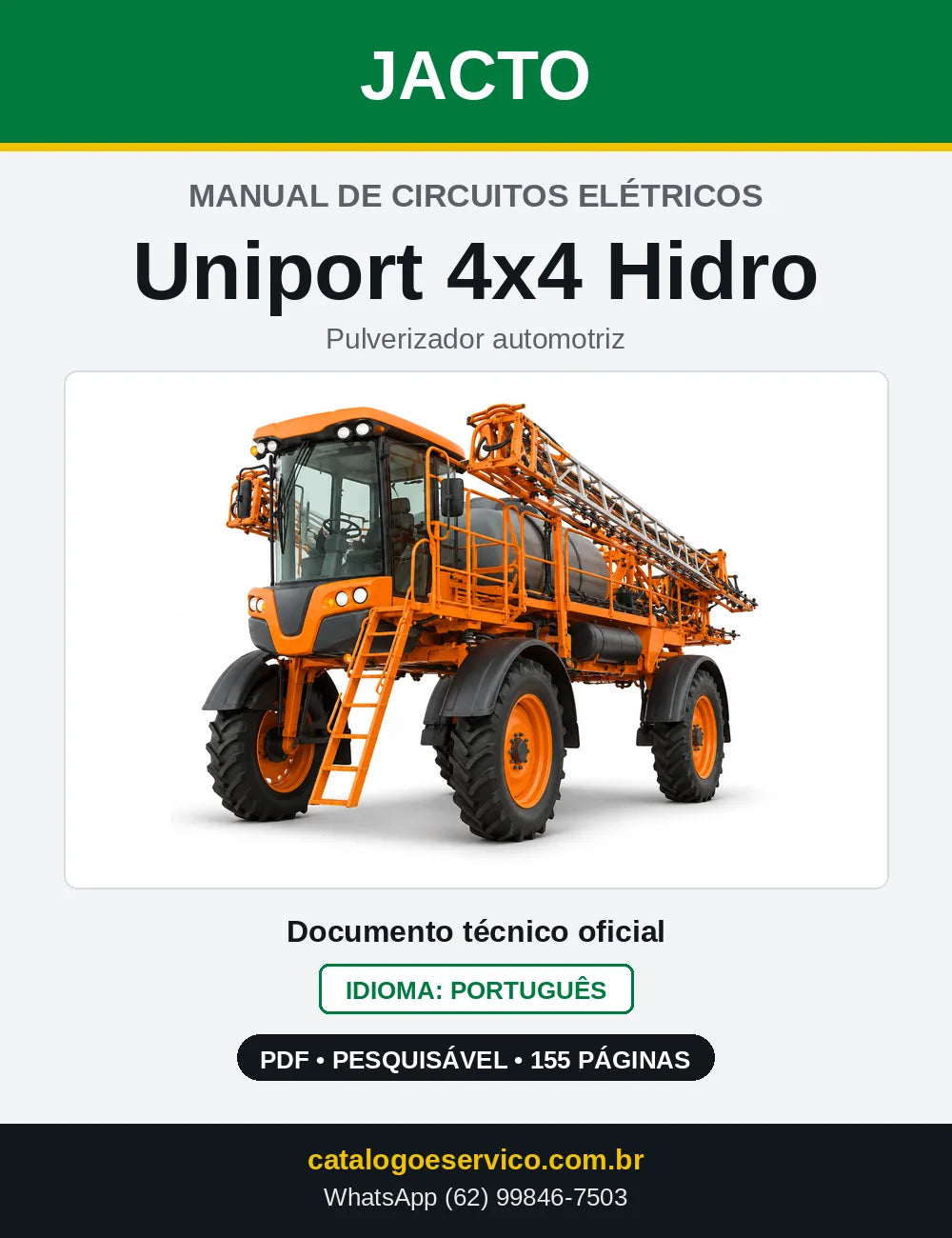 Manual de Circuitos Elétricos Jacto Uniport 4x4 Hidro — capa