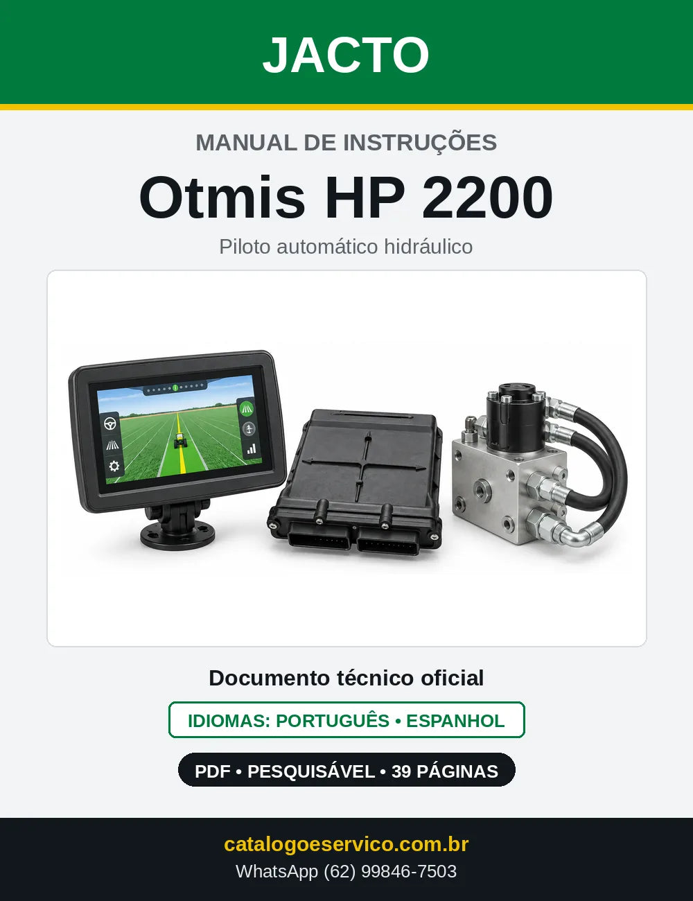 Manual de Instruções Jacto Otmis HP 2200 — capa
