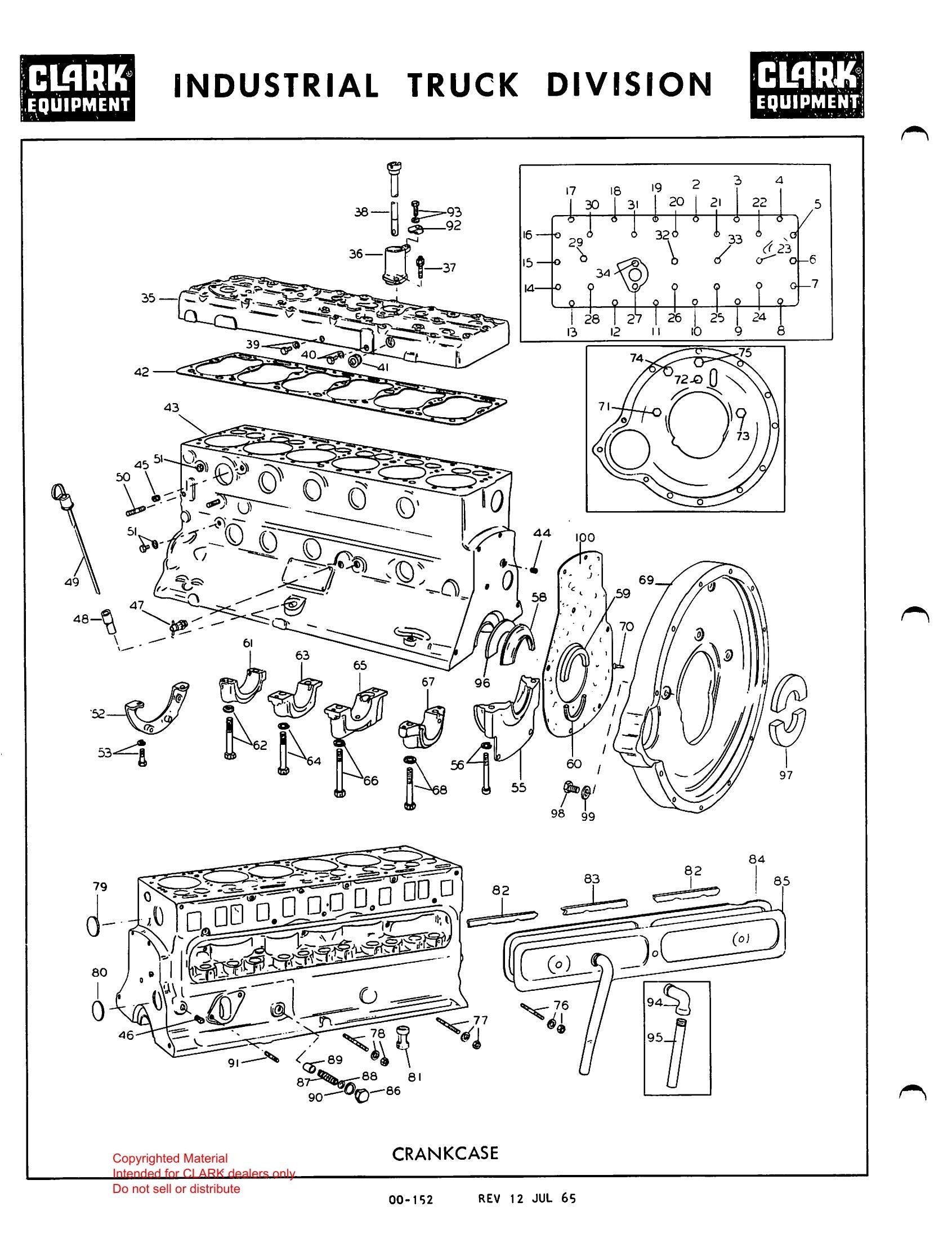 Manual de Manutenção e Peças Empilhadeira Clark C 60B (Truck, Lift, Fork, Gasoline Powered, Solid Rubber Tires) - página interna