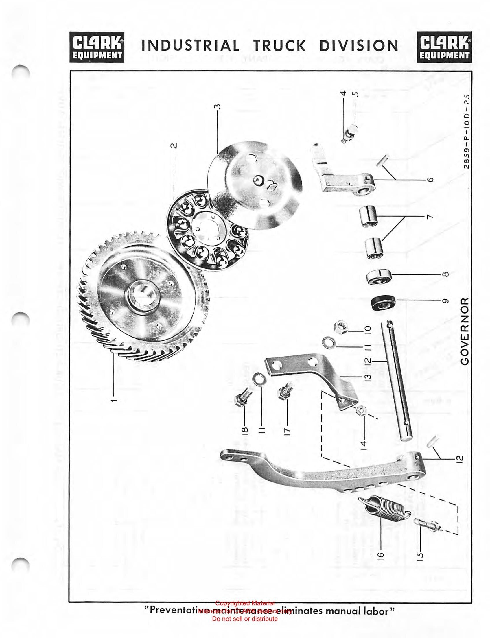 Manual de Manutenção e Peças Empilhadeira Clark CLARKLIFT 50 B (Lot 333) - página interna