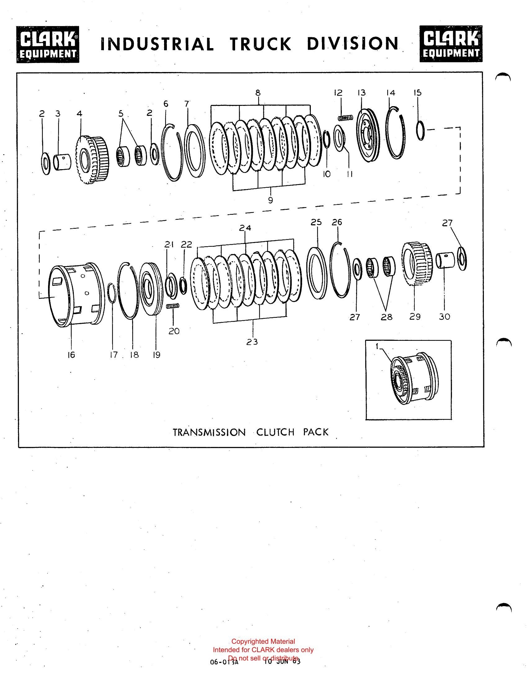 Manual de Manutenção e Peças Empilhadeira Clark Clarklift 60B - Governamental (Modelos 1701139 / 1701140) - página interna