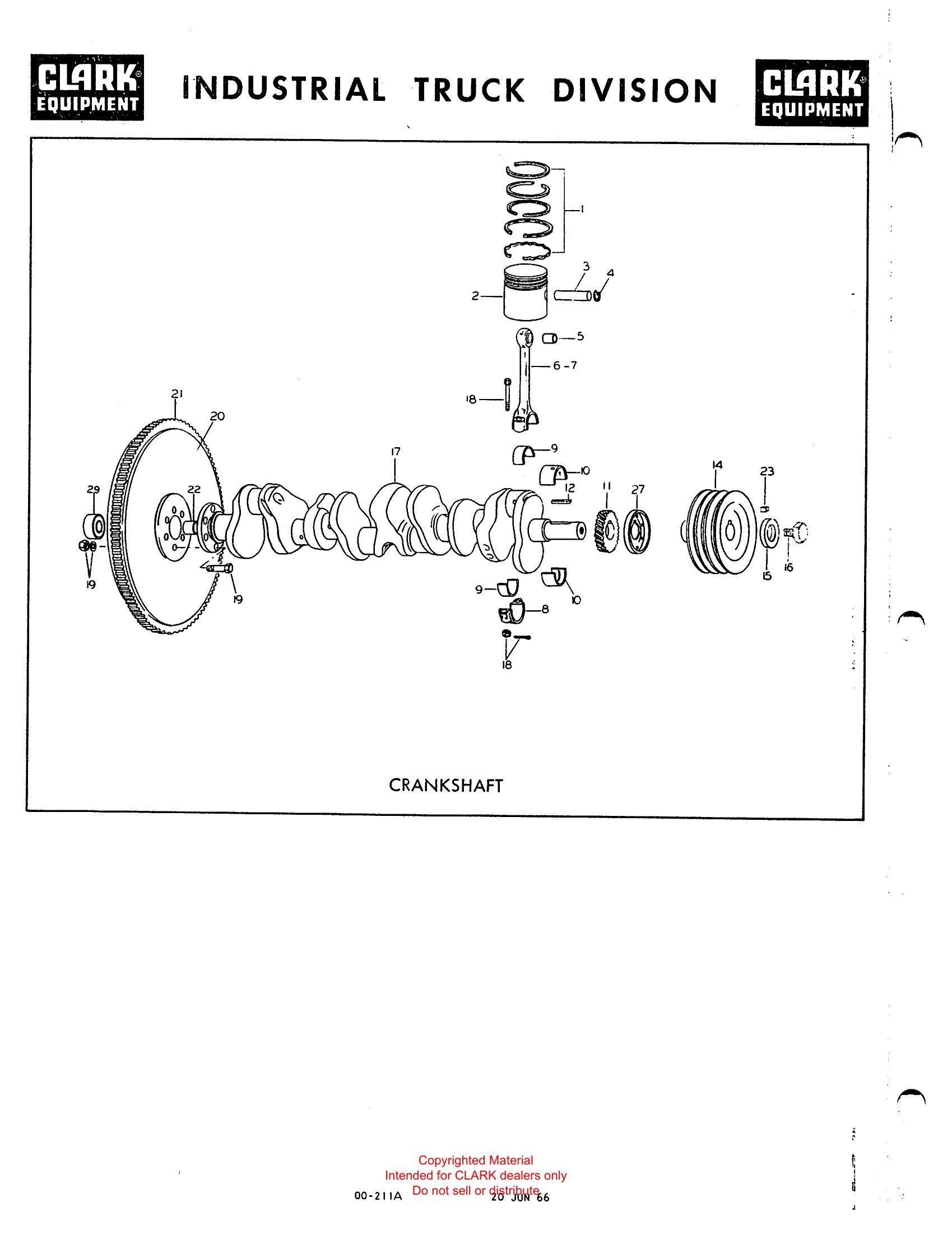 Manual de Manutenção e Peças Empilhadeira Clark Clarklift 60B (Model 1701141) - página interna