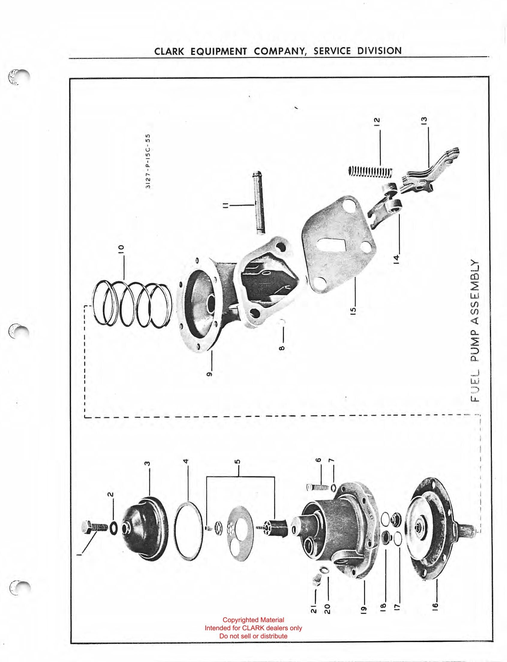 Manual de Manutenção e Peças Empilhadeira Clark Clarklift CFY 20 (Lot 432) - página interna