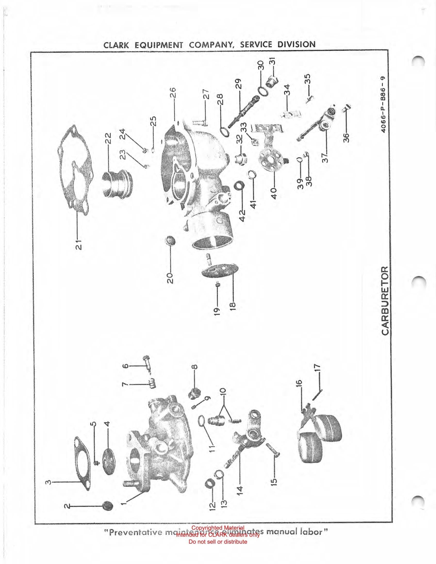 Manual de Manutenção e Peças Empilhadeira Clark Clarklift CFY 40 B (Book GX108A2) - página interna