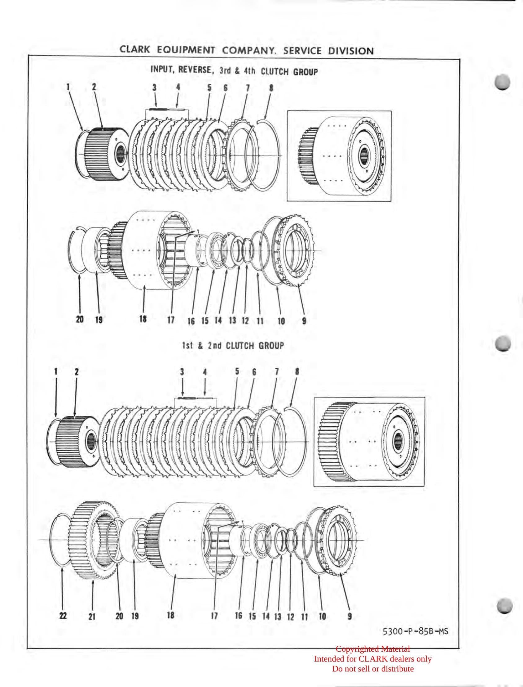 Manual de Manutenção e Peças Empilhadeira Clark CLARKLIFT CY 350B thru 500BD (Lot 948) - página interna