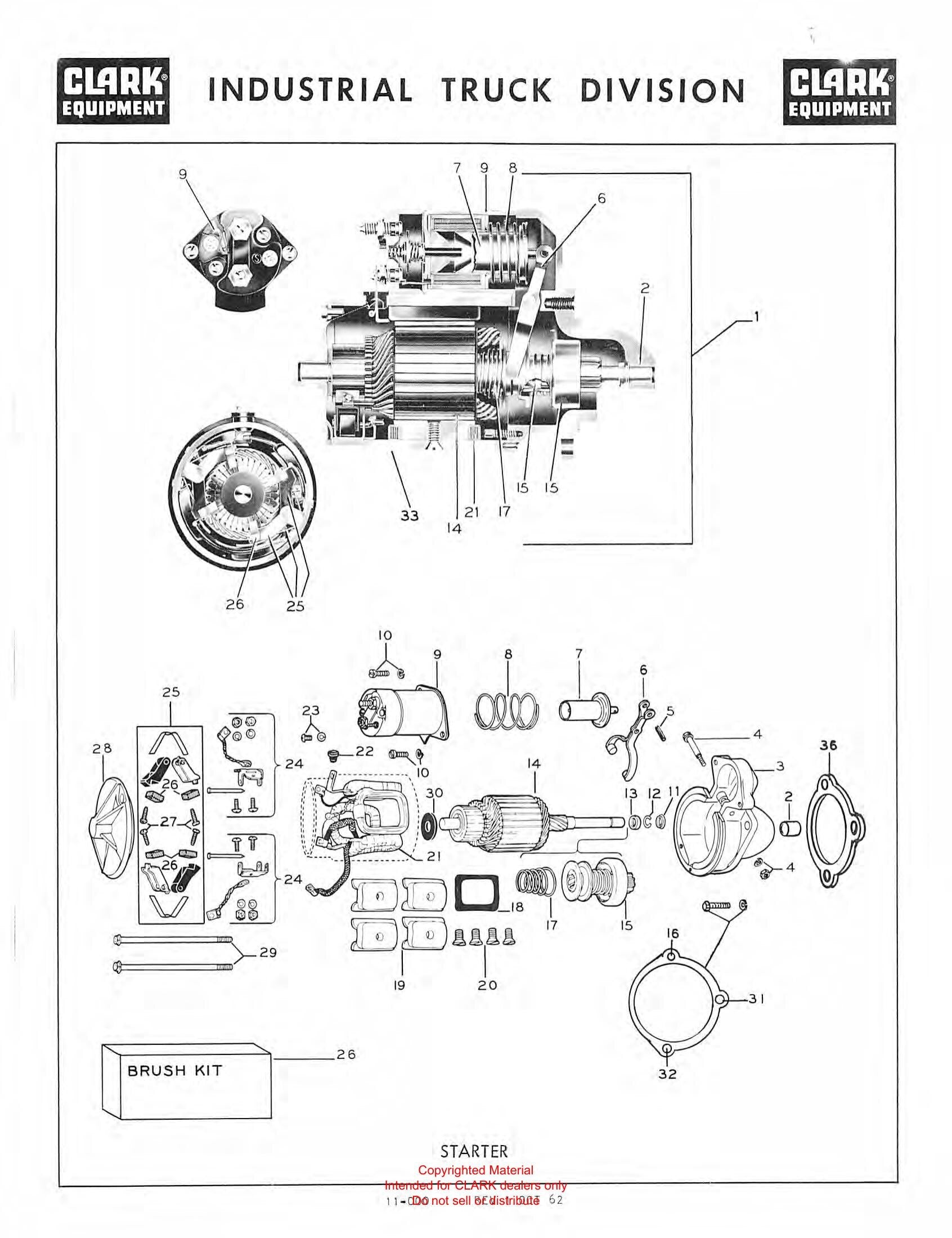 Manual de Manutenção e Peças Empilhadeira Clark Clarklift Model CFY60 / CFY70 (Book X32A1) - página interna