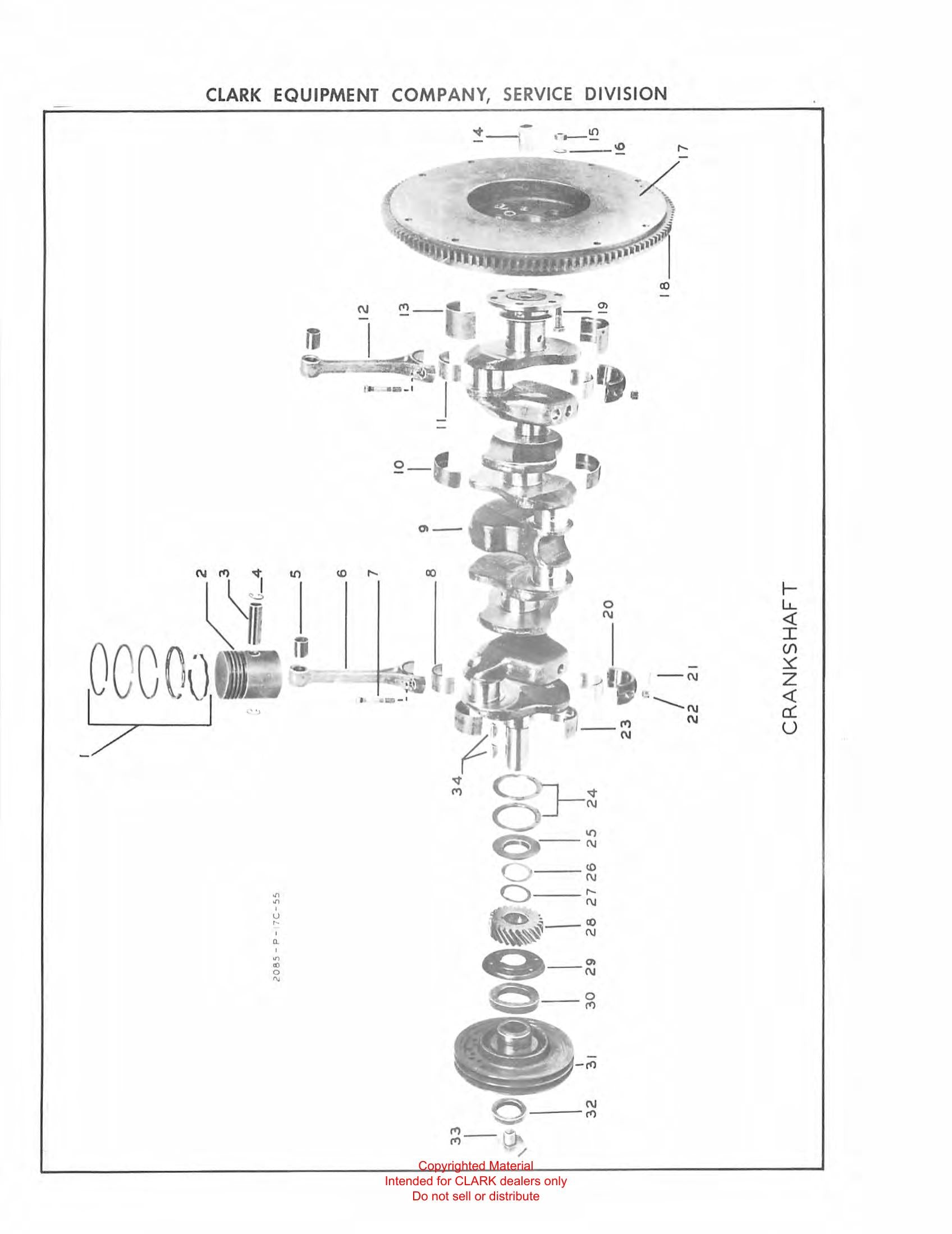 Manual de Manutenção e Peças Empilhadeira Clark Clarklift Ranger 60B / CR60B (Book X103B) - página interna