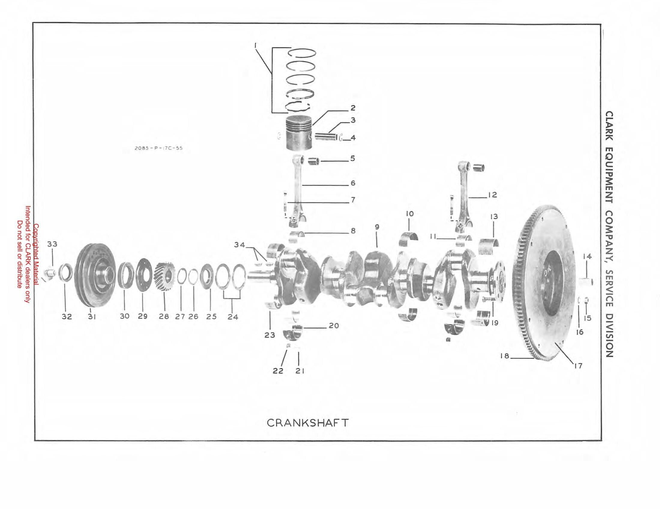Manual de Manutenção e Peças Empilhadeira Clark CR40B / CR60B (Clarklift Ranger 40B) - página interna