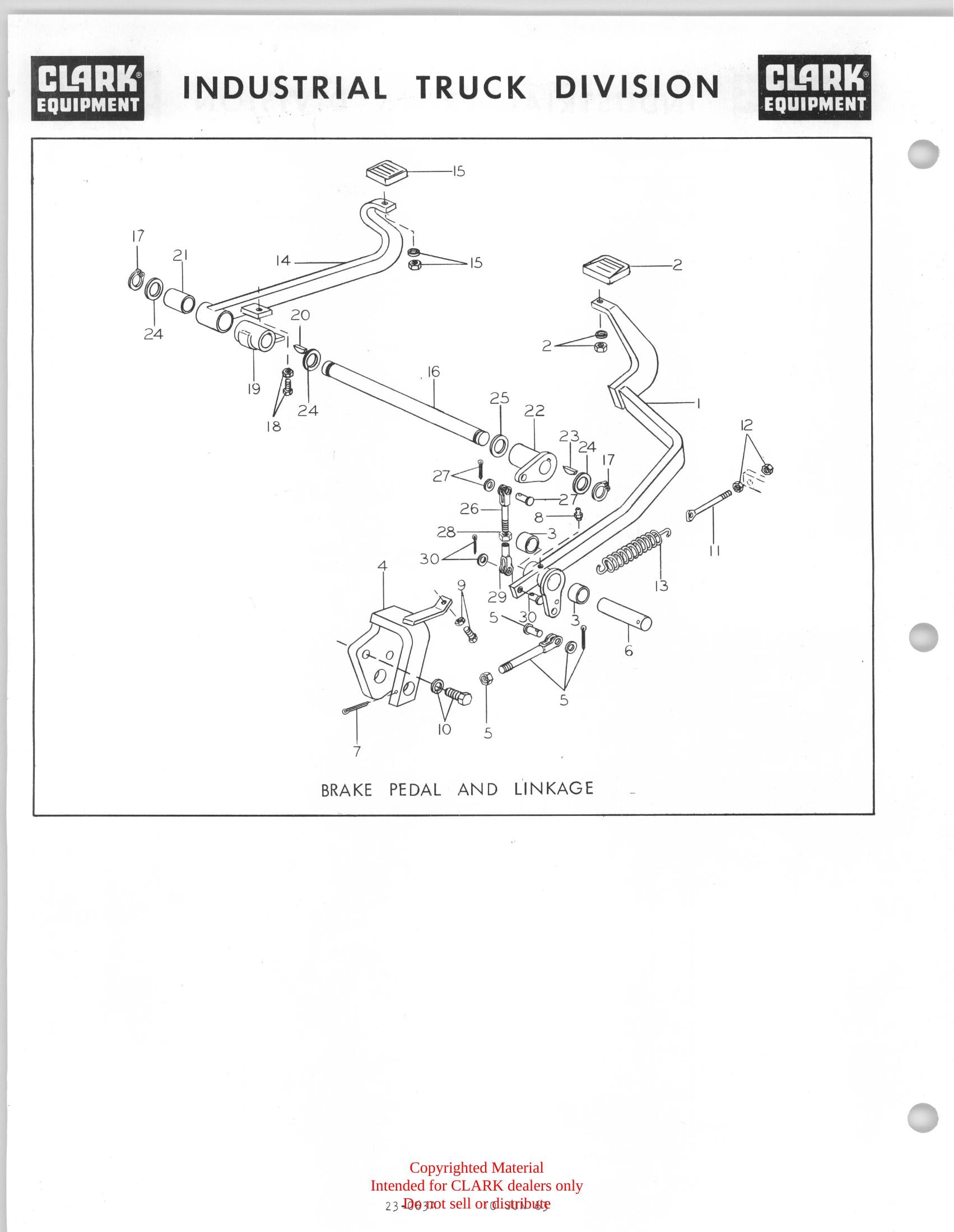 Manual de Manutenção e Peças Empilhadeira Clark CY 60B (Modelo 1701638) - página interna