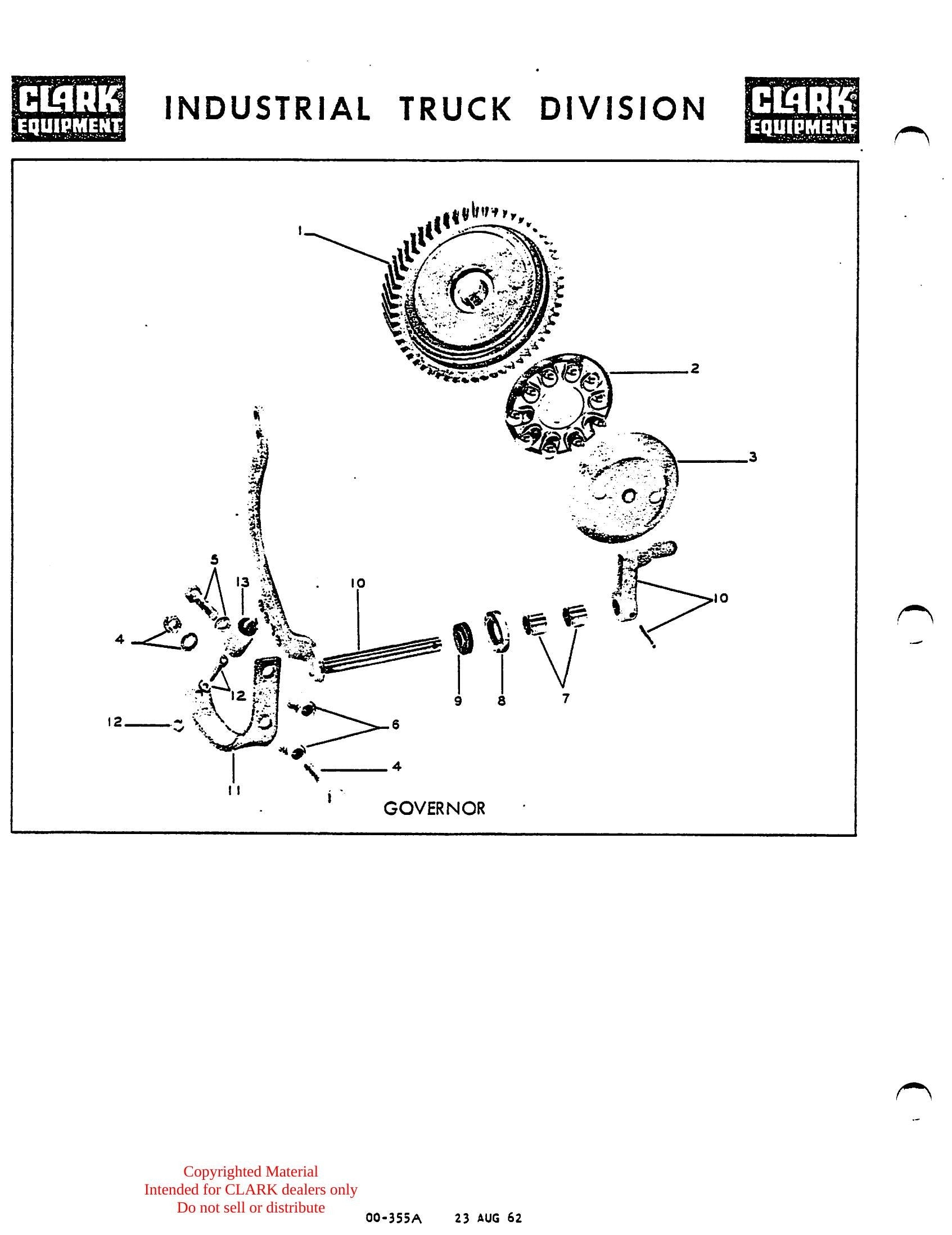 Manual de Manutenção e Peças Empilhadeira Clark CY40B (Model No. 1758152 / 1758153) - página interna