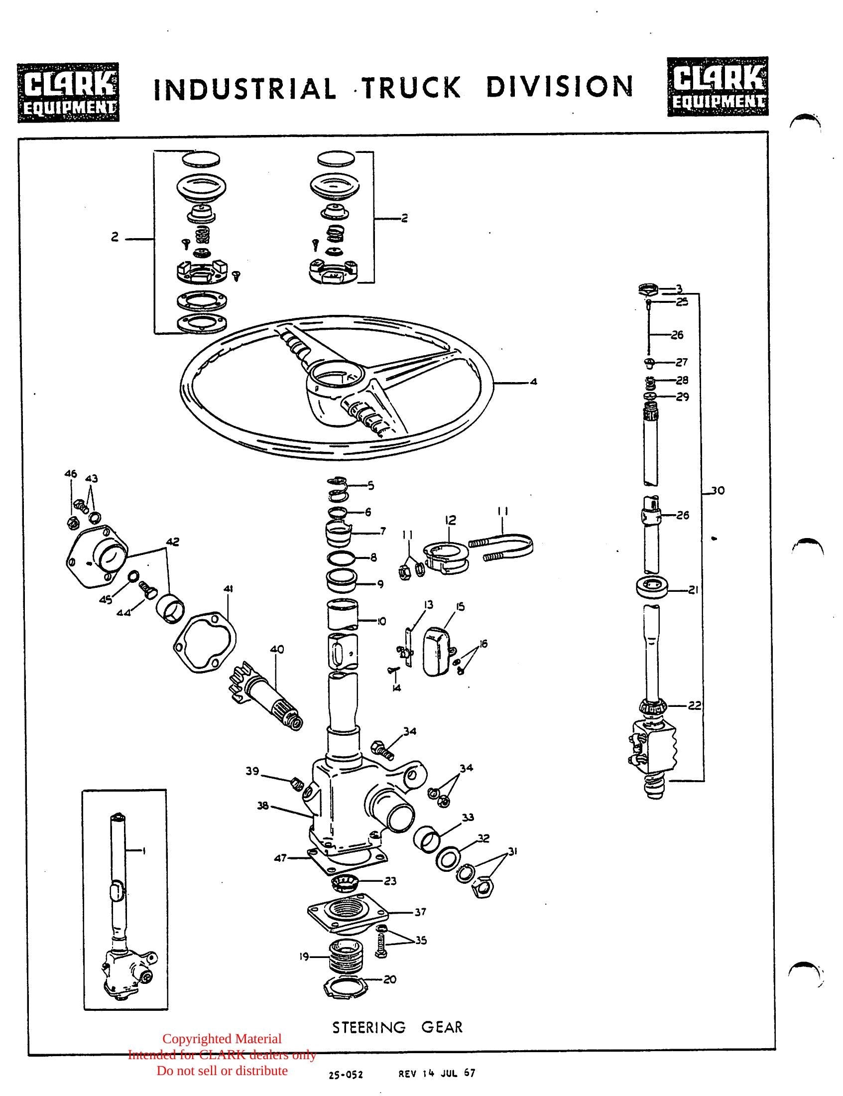 Manual de Manutenção e Peças Empilhadeira Clark CY40B (Model No. 1758152 / 1758153) - página interna