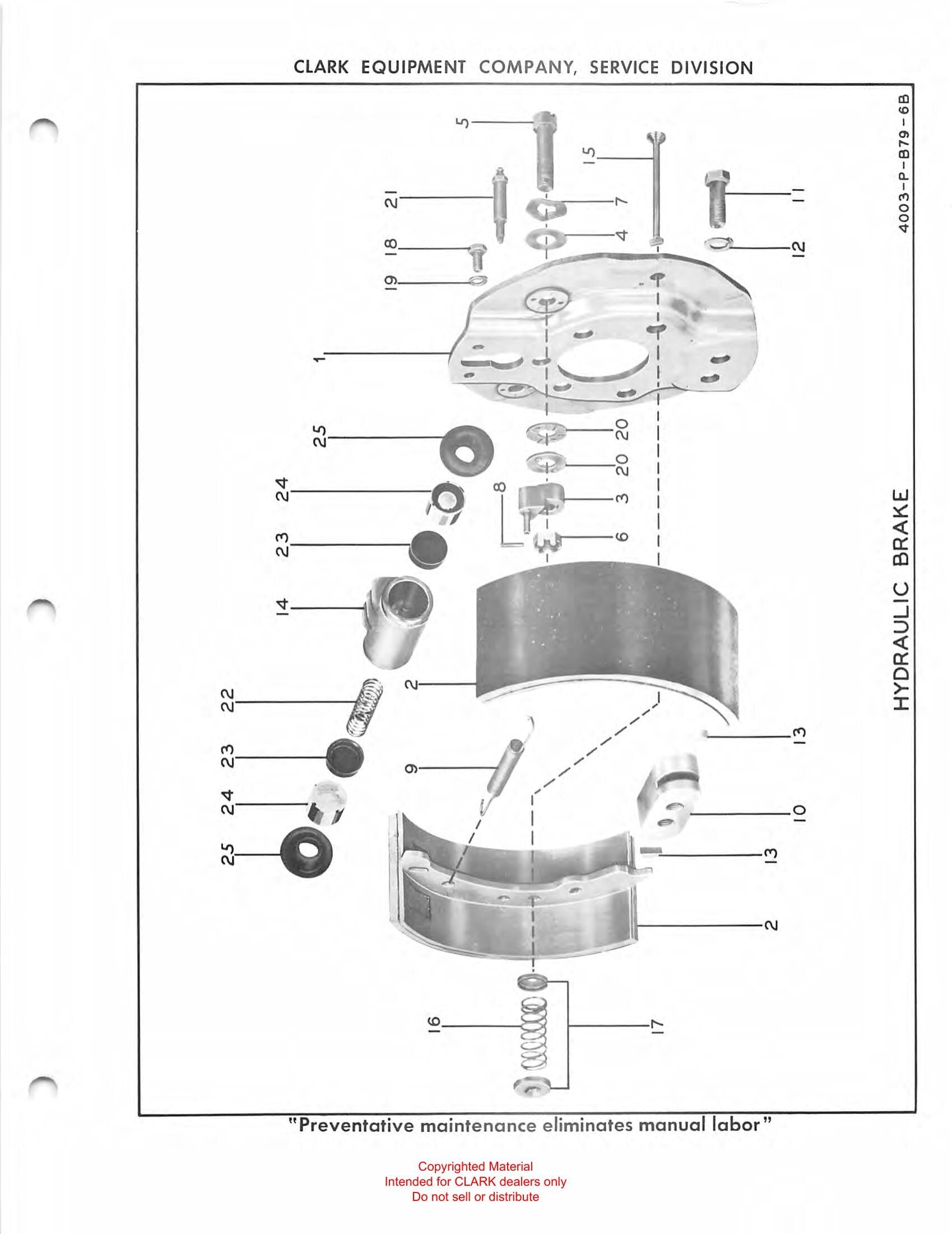 Manual de Manutenção e Peças Empilhadeira Clark F40B (Clarklift F40B) - página interna