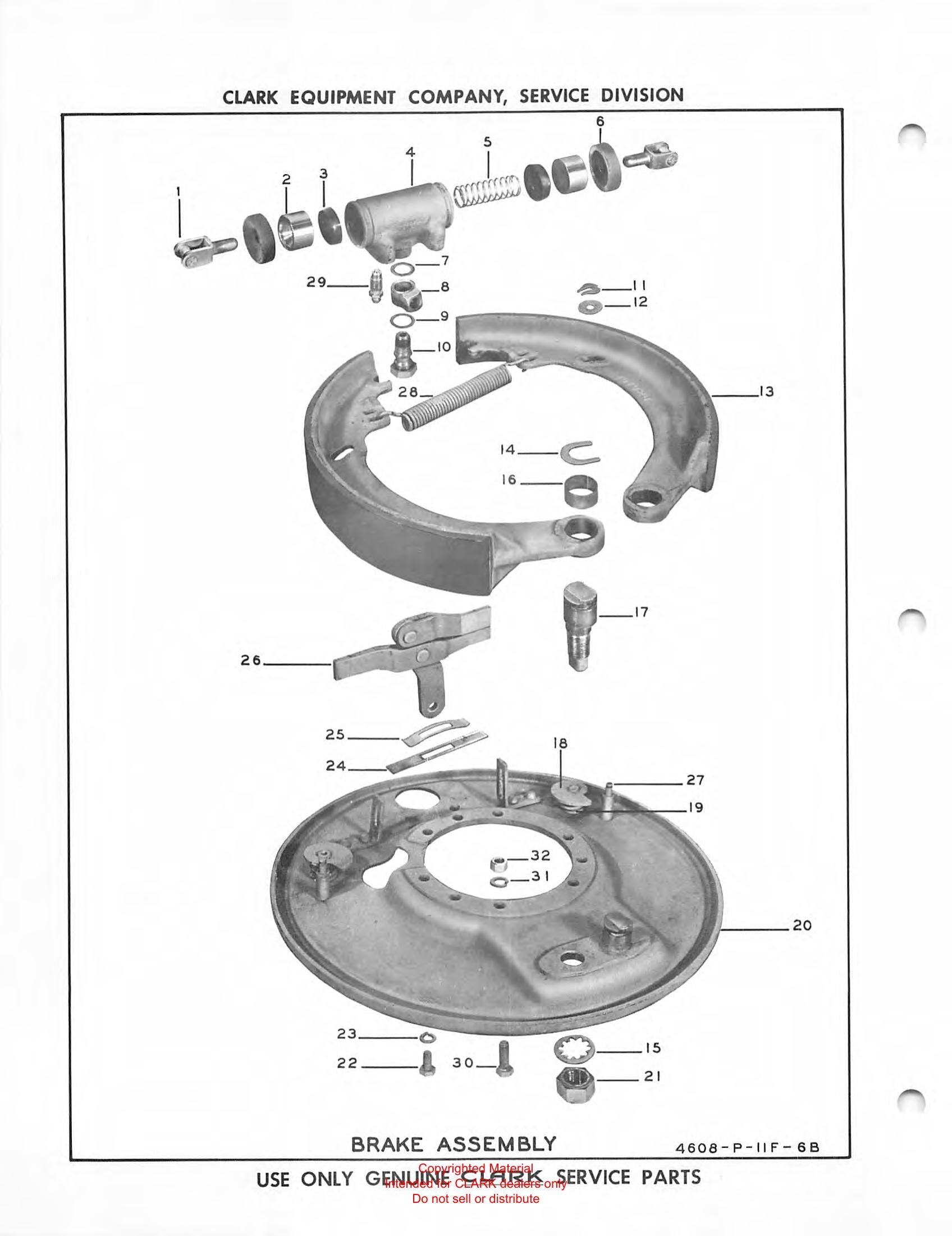 Manual de Manutenção e Peças Empilhadeira Clark Hydratork Utilitruc F (Stevedore Model 7024) - página interna