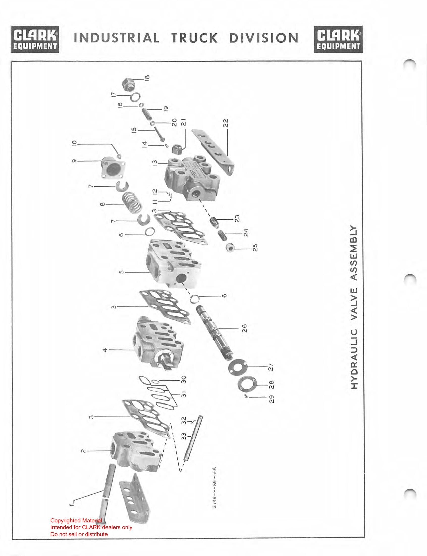 Manual de Manutenção e Peças Empilhadeira Clark Ranger 60 B (Model 1697941) - página interna
