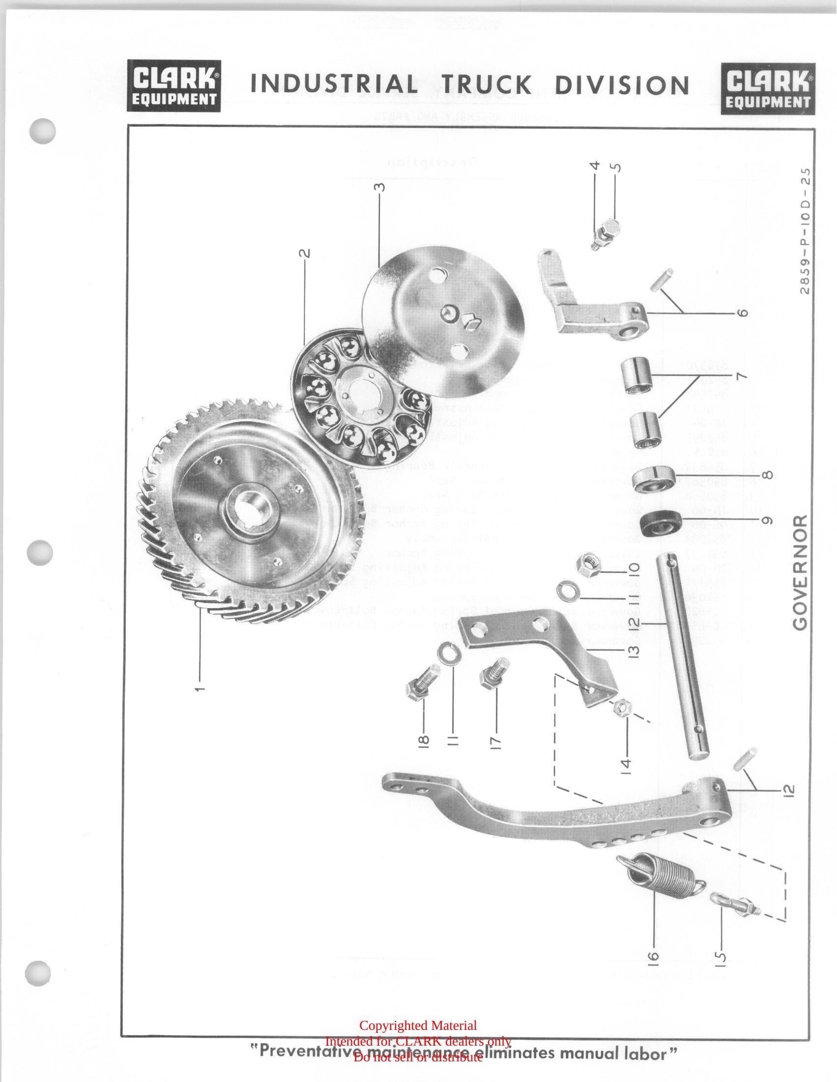 Manual de Manutenção e Peças Empilhadeira Clark Yardlift 40C (Lot 14) - página interna