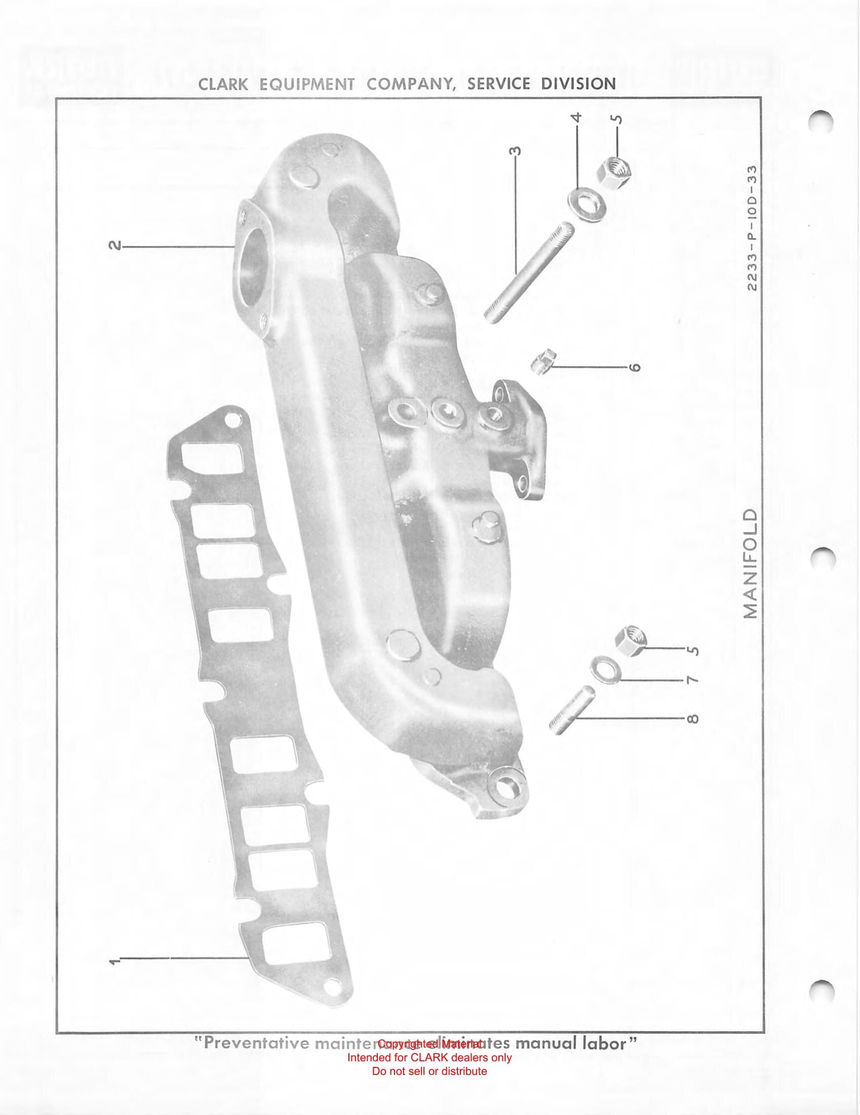 Manual de Manutenção e Peças Empilhadeira Elétrica Clark Clarklift 40B - Modelo 1617220 / 1617221 (Government) - página interna