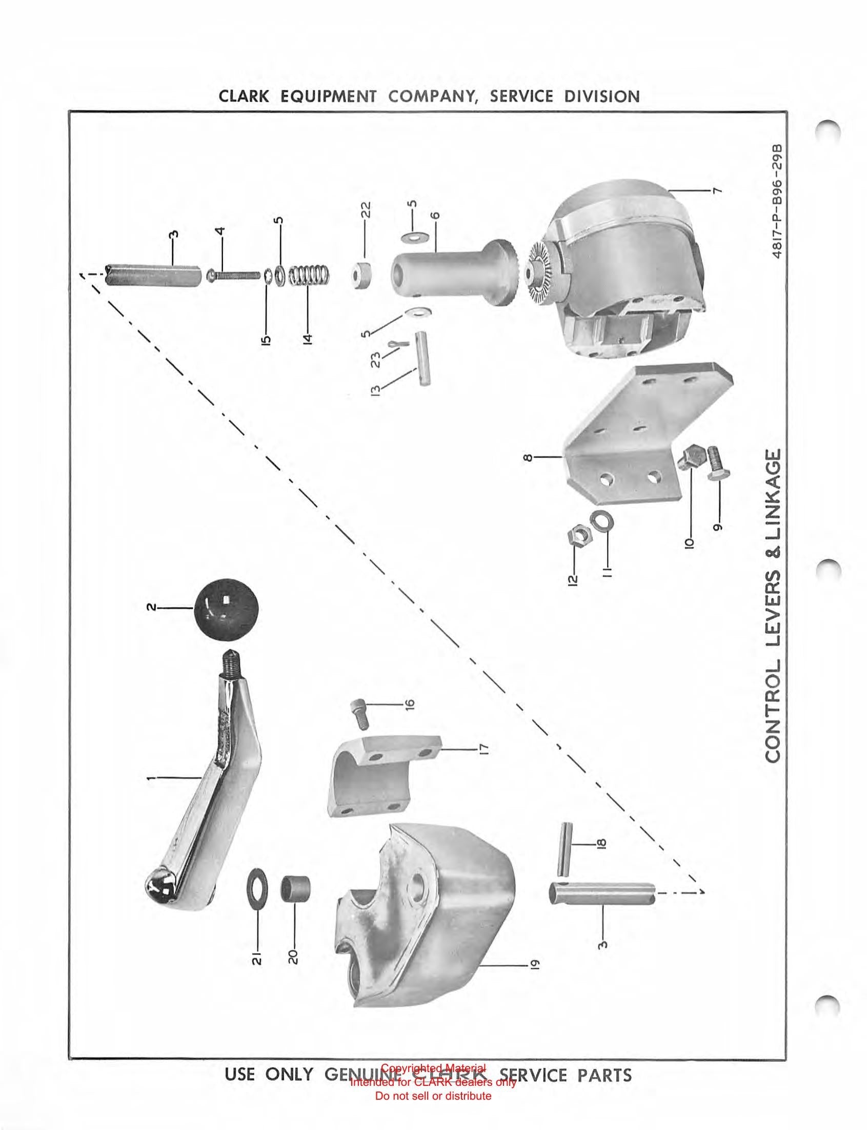 Manual de Manutenção e Peças Empilhadeira Elétrica Clark Electric Clarklift Low Silhouette-20 (Book XS7A) - página interna
