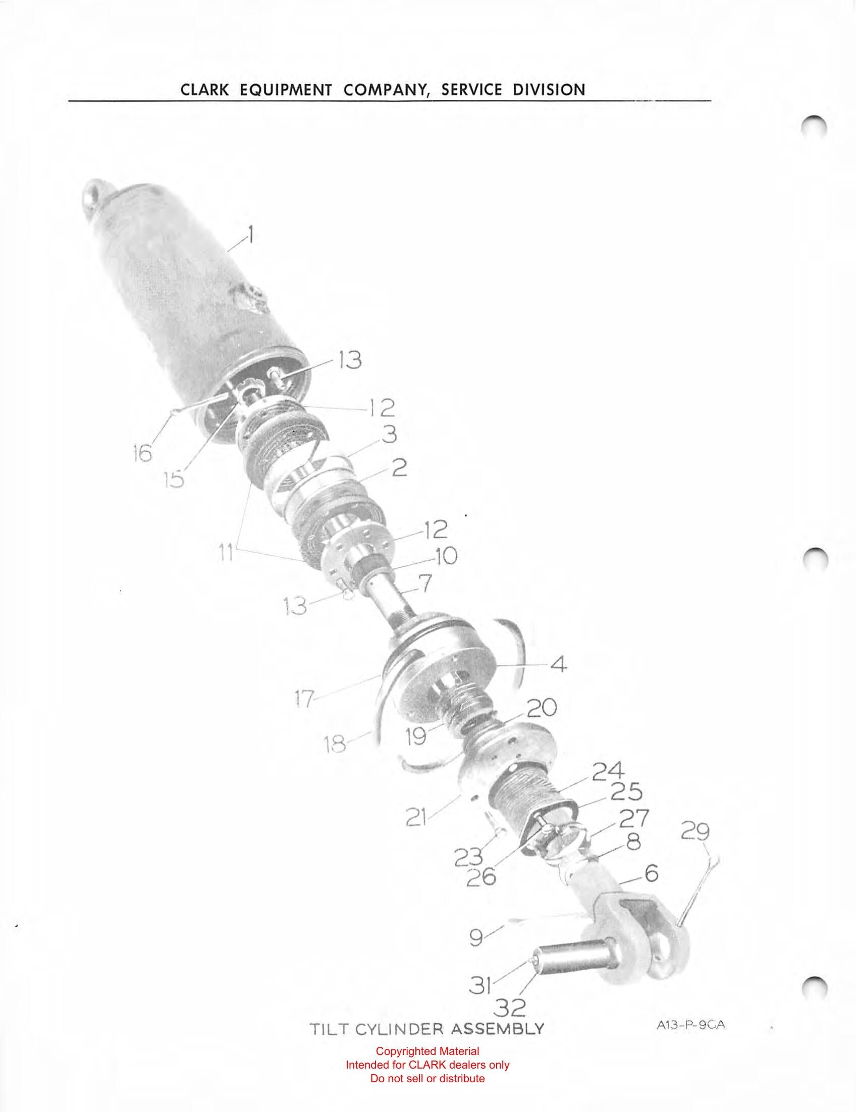 Manual de Manutenção e Peças Empilhadeira Elétrica Clark Electric Utilitruc 80 (Book X66A) - página interna