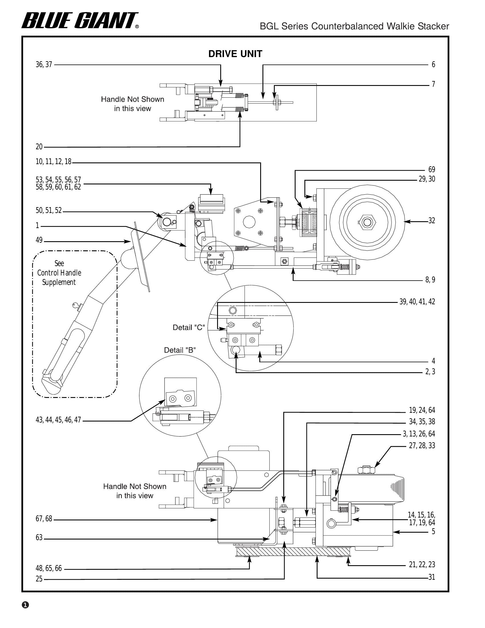 Manual de Manutenção e Peças Empilhadeira Elétrica Stacker Clark CST 10 / CST 15 / CST 20 (BGL Series Counterbalanced Walkie Stacker) - página interna