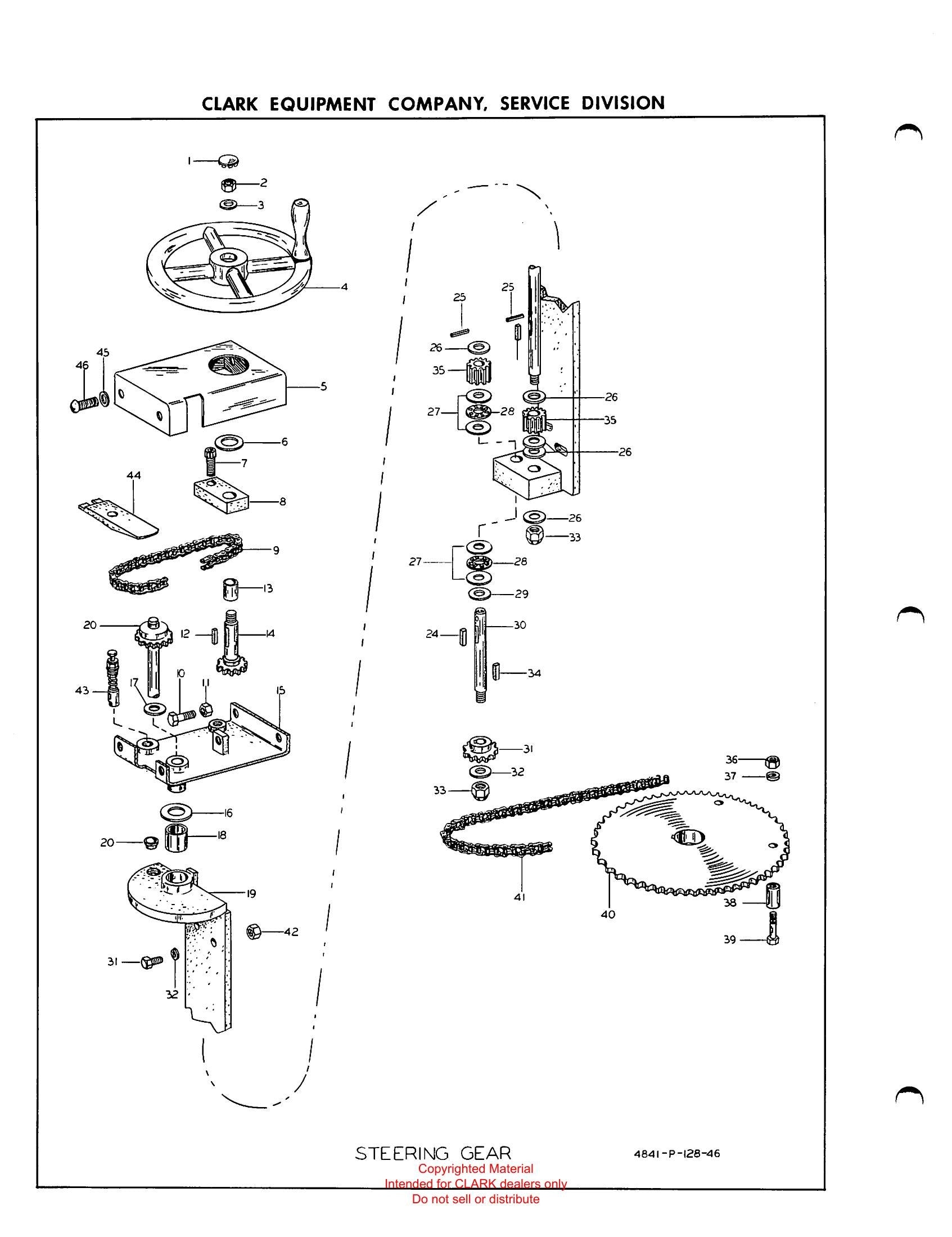 Manual de Manutenção e Peças Empilhadeira Elétrica Stacker Clark Powrworker Rider Straddle Stacker (Book X110A) - página interna