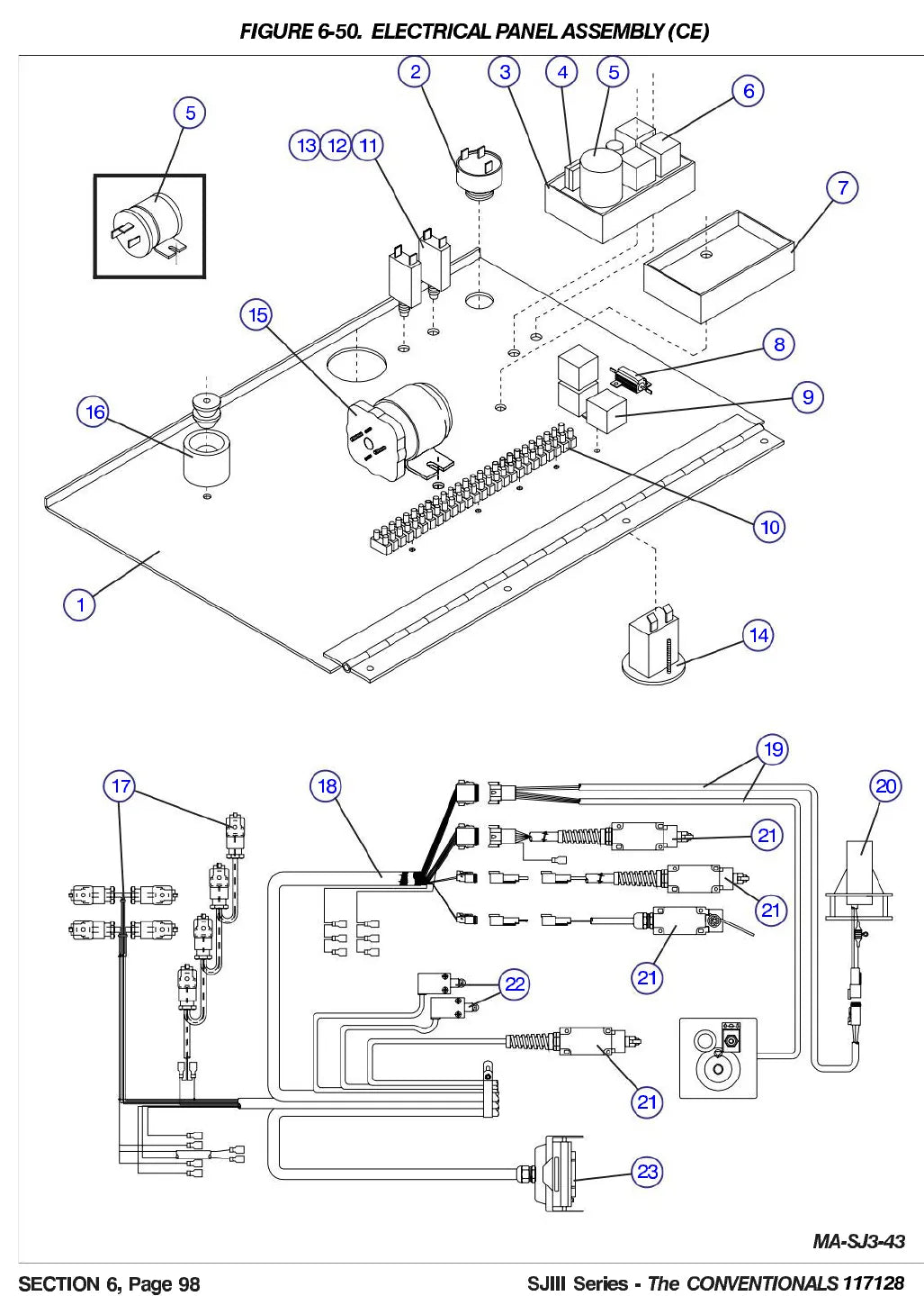 Página interna do Manual de Manutenção e Peças Skyjack SJ4832 — diagrama 2
