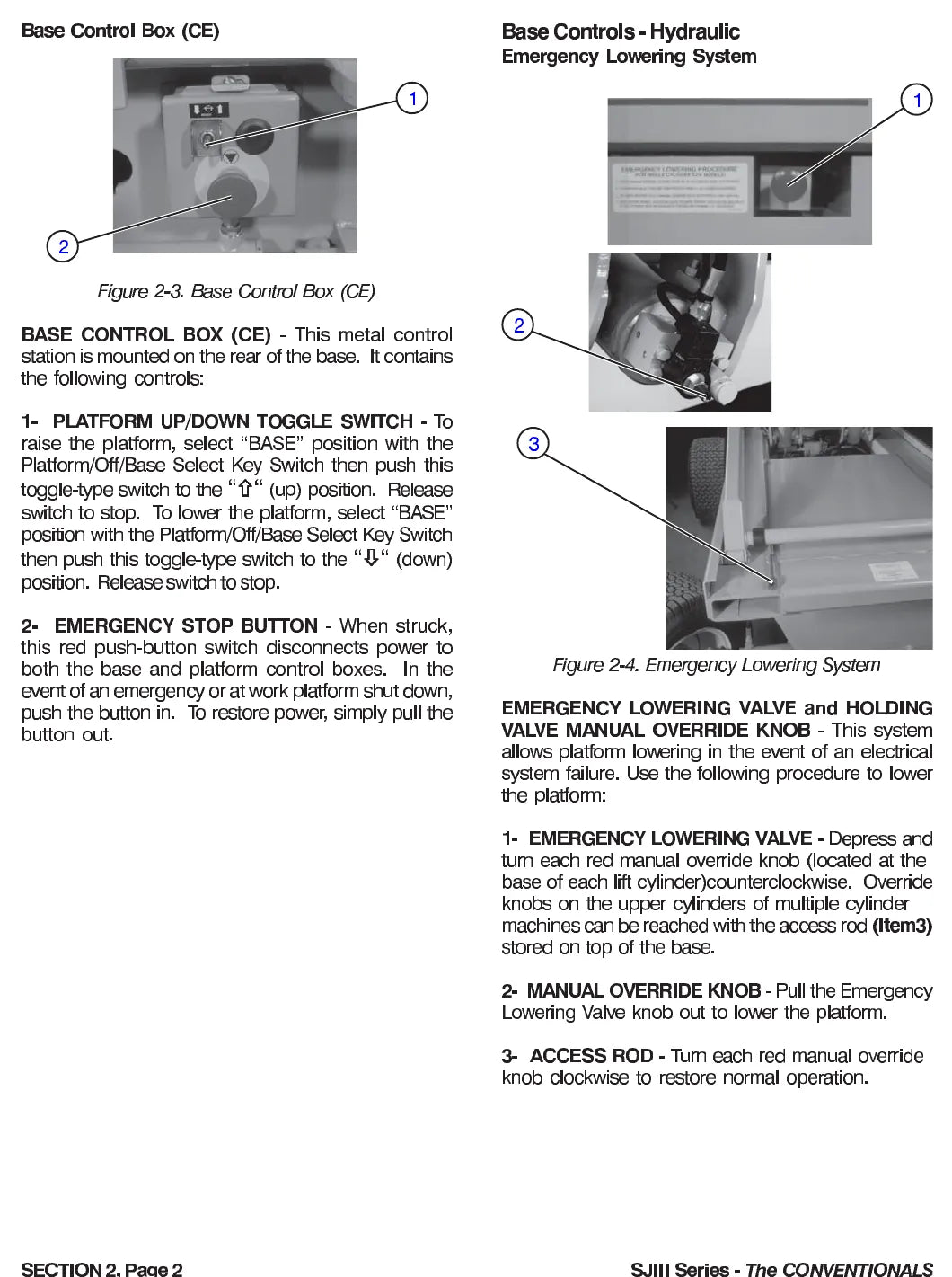 Página interna do Manual de Manutenção e Peças Skyjack SJ4832 — diagrama 3