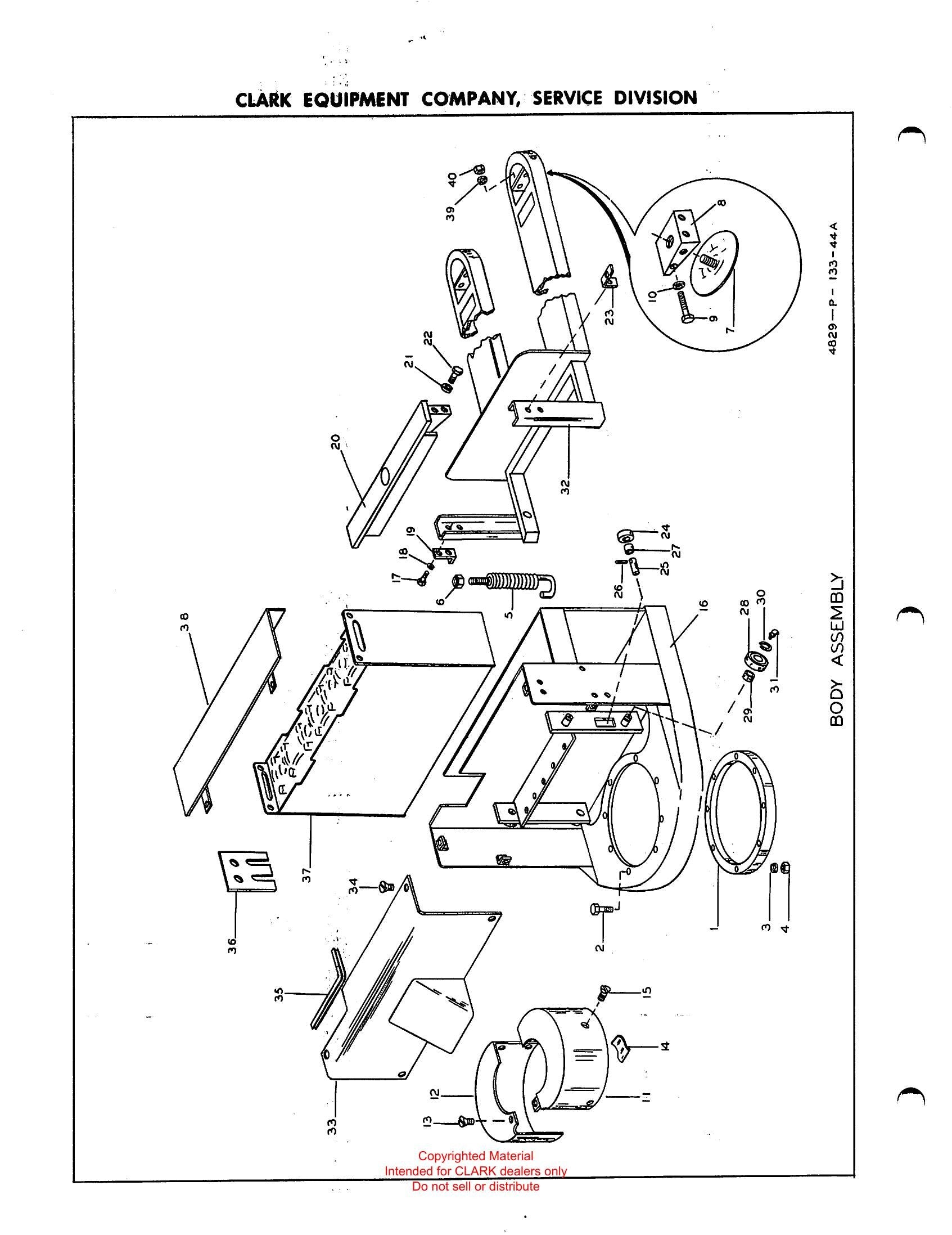 Manual de Manutenção e Peças Transpaleteira Clark Powrworker P30 (Book X123A) - página interna