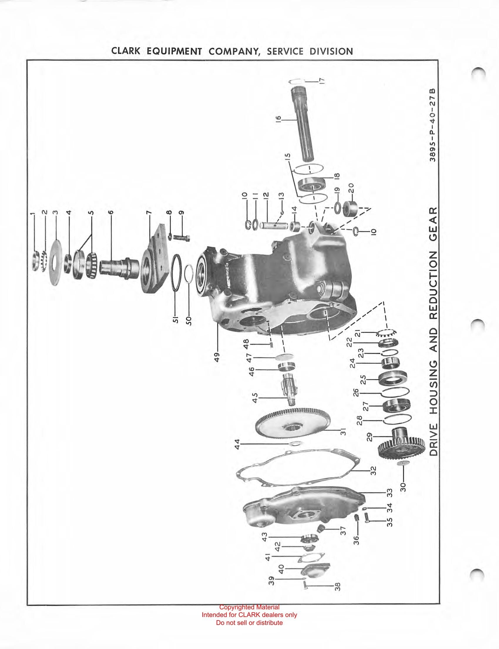 Manual de Manutenção e Peças Trator Rebocador Clark Powrworker Grip Tractor (Lot 350) - página interna