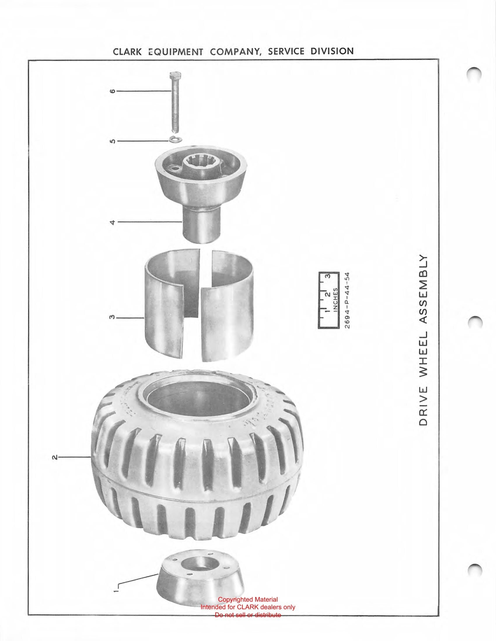 Manual de Manutenção e Peças Trator Rebocador Clark Powrworker Grip Tractor (Lot 350) - página interna