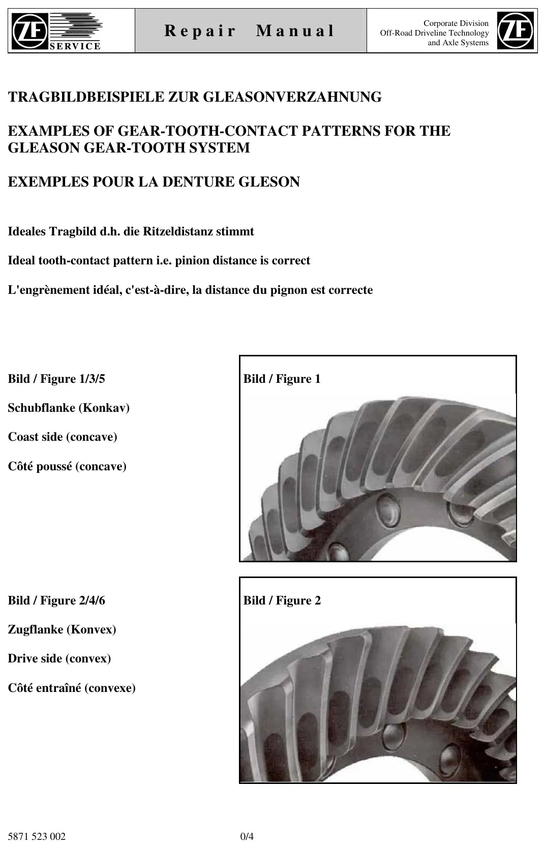 Vista explodida de conjunto do Manual de Reparação ZF ZF MT-L 3065/3075 II