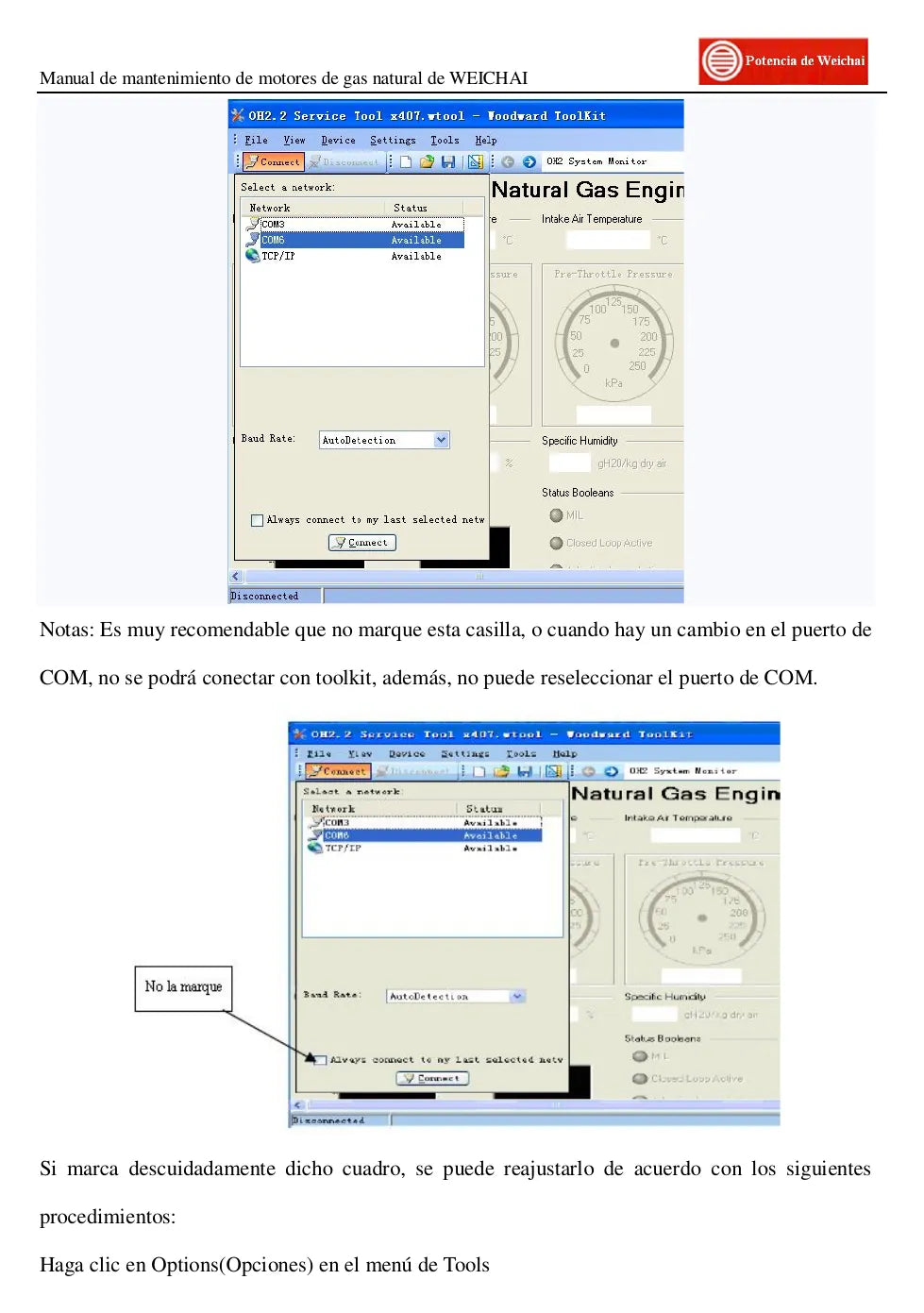 MANUAL DE MANUTENÇÃO MOTOR - WEICHAI Q/WCQTG0015 — diagrama técnico